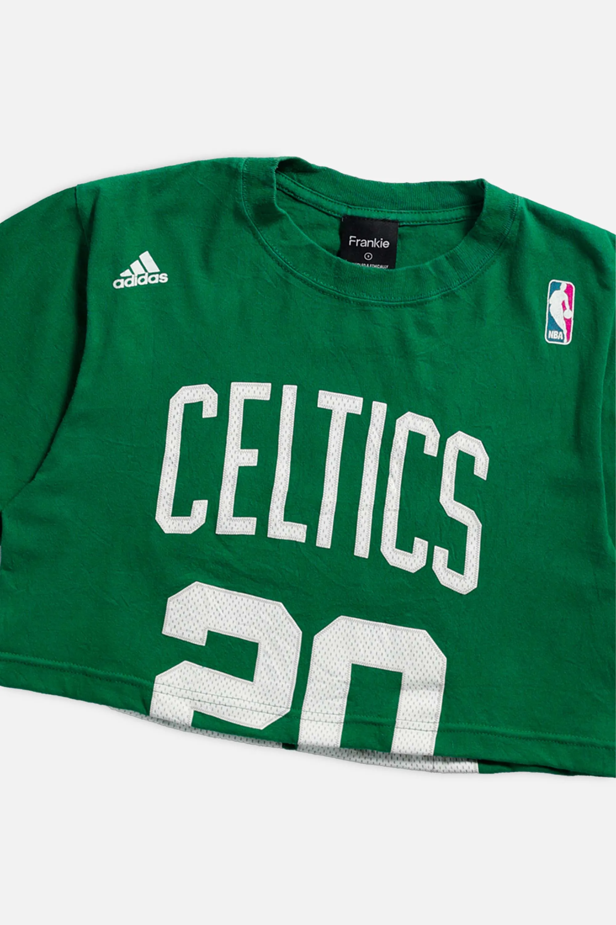 Rework Boston Celtics NBA Crop Tee - S Frankie