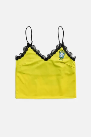Rework Brazil Soccer Lace Tank - S Frankie