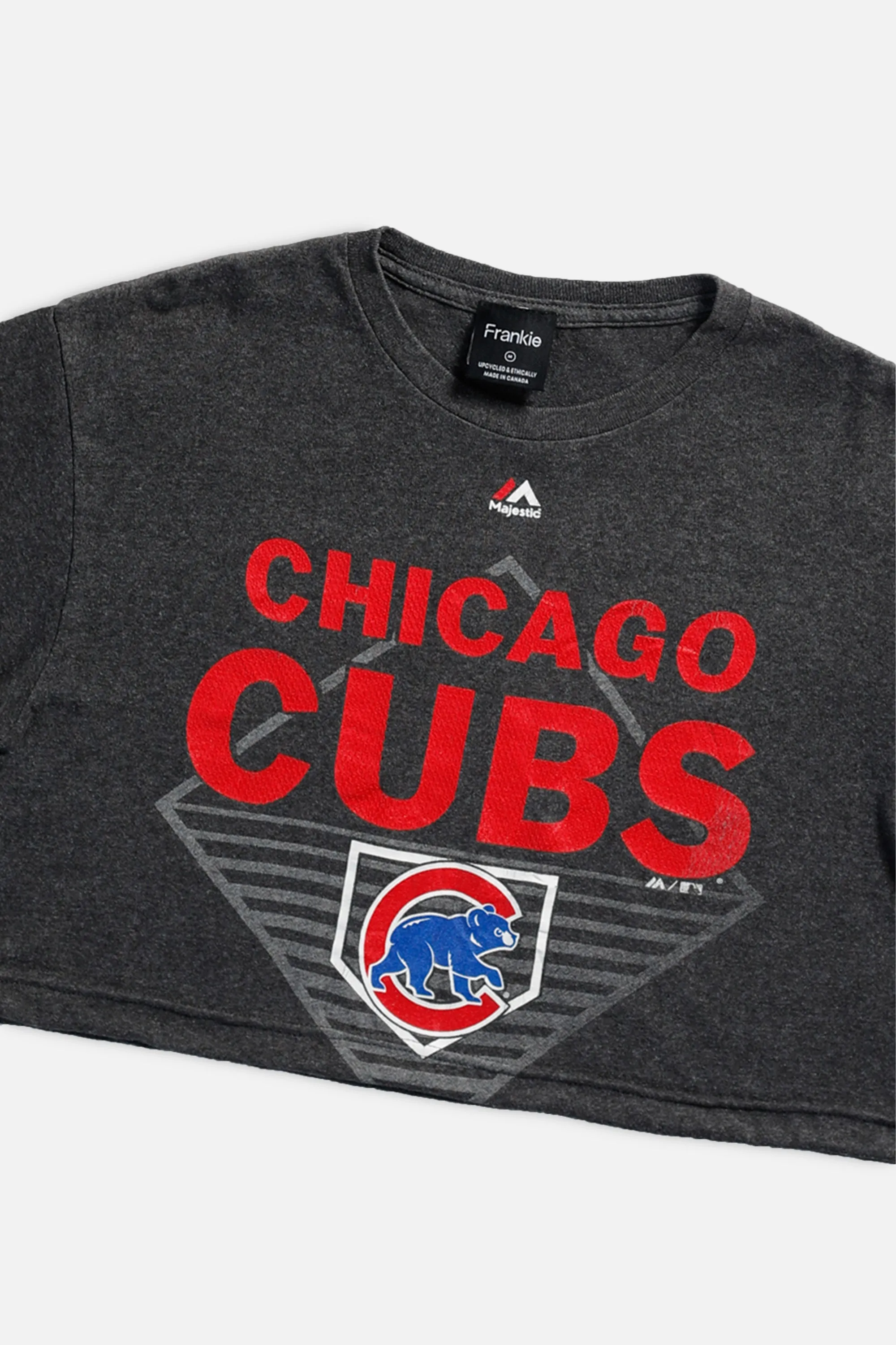 Rework Chicago Cubs MLB Crop Tee - M Frankie