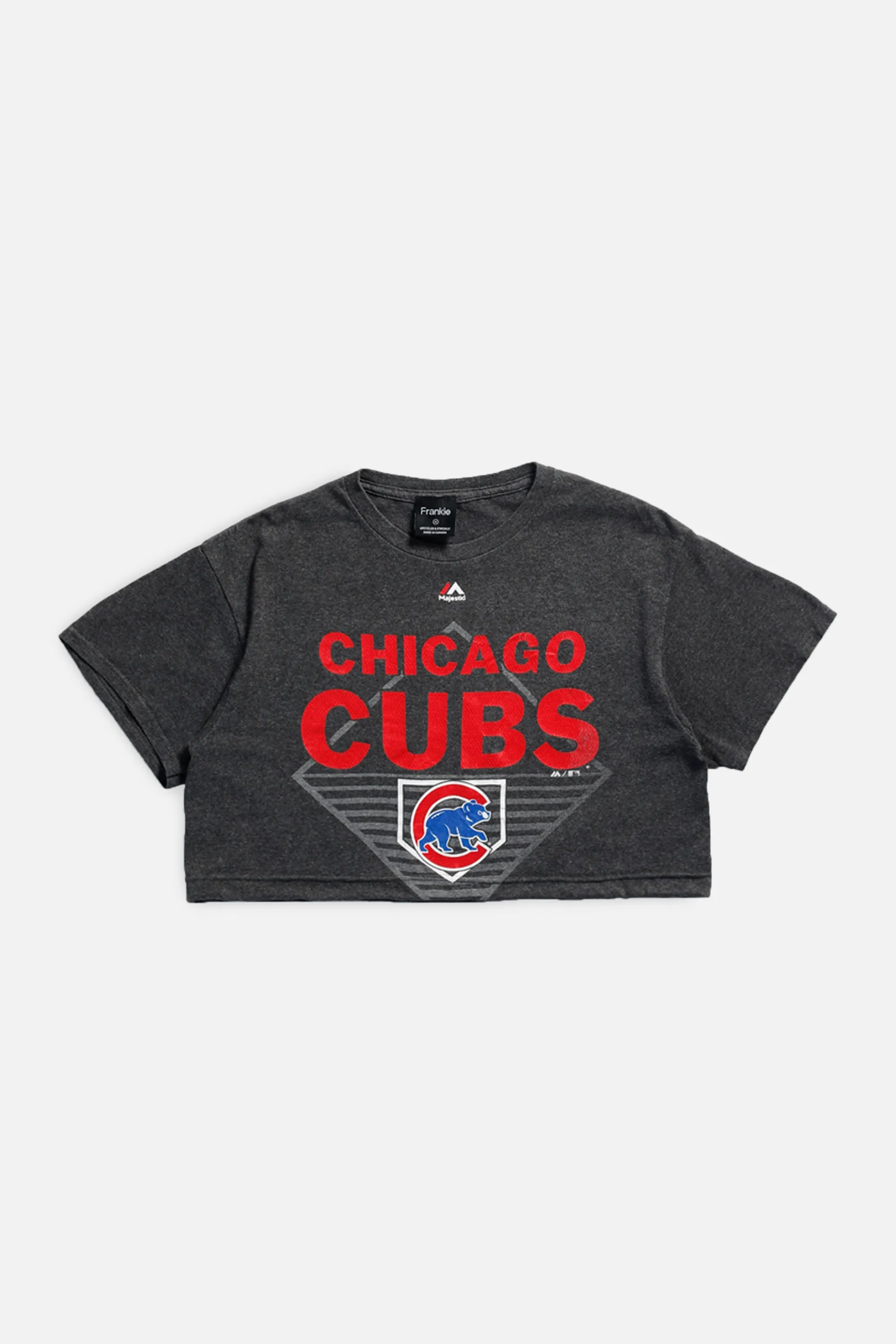 Rework Chicago Cubs MLB Crop Tee - M Frankie