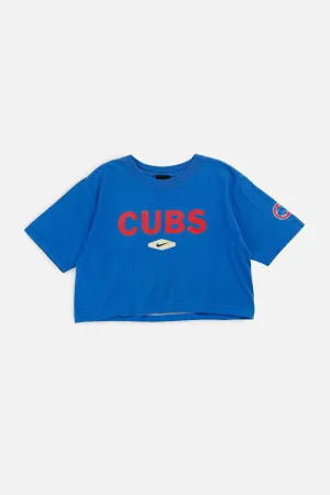 Rework Chicago Cubs MLB Crop Tee - S Frankie