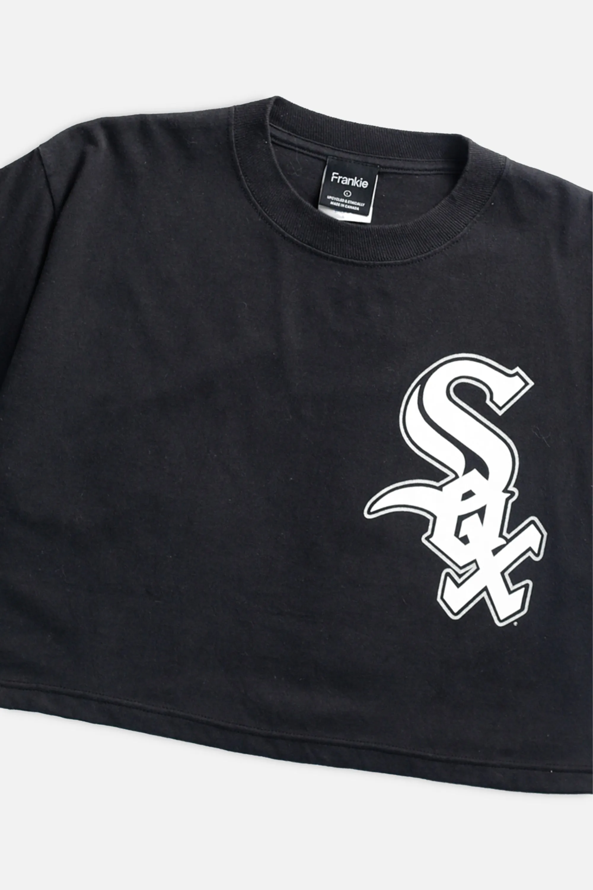 Rework Chicago White Sox MLB Crop Tee - L Frankie