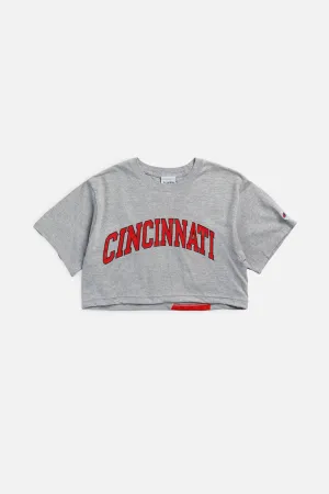 Rework Cincinnati Bearcats NCAA Crop Tee - XS Frankie