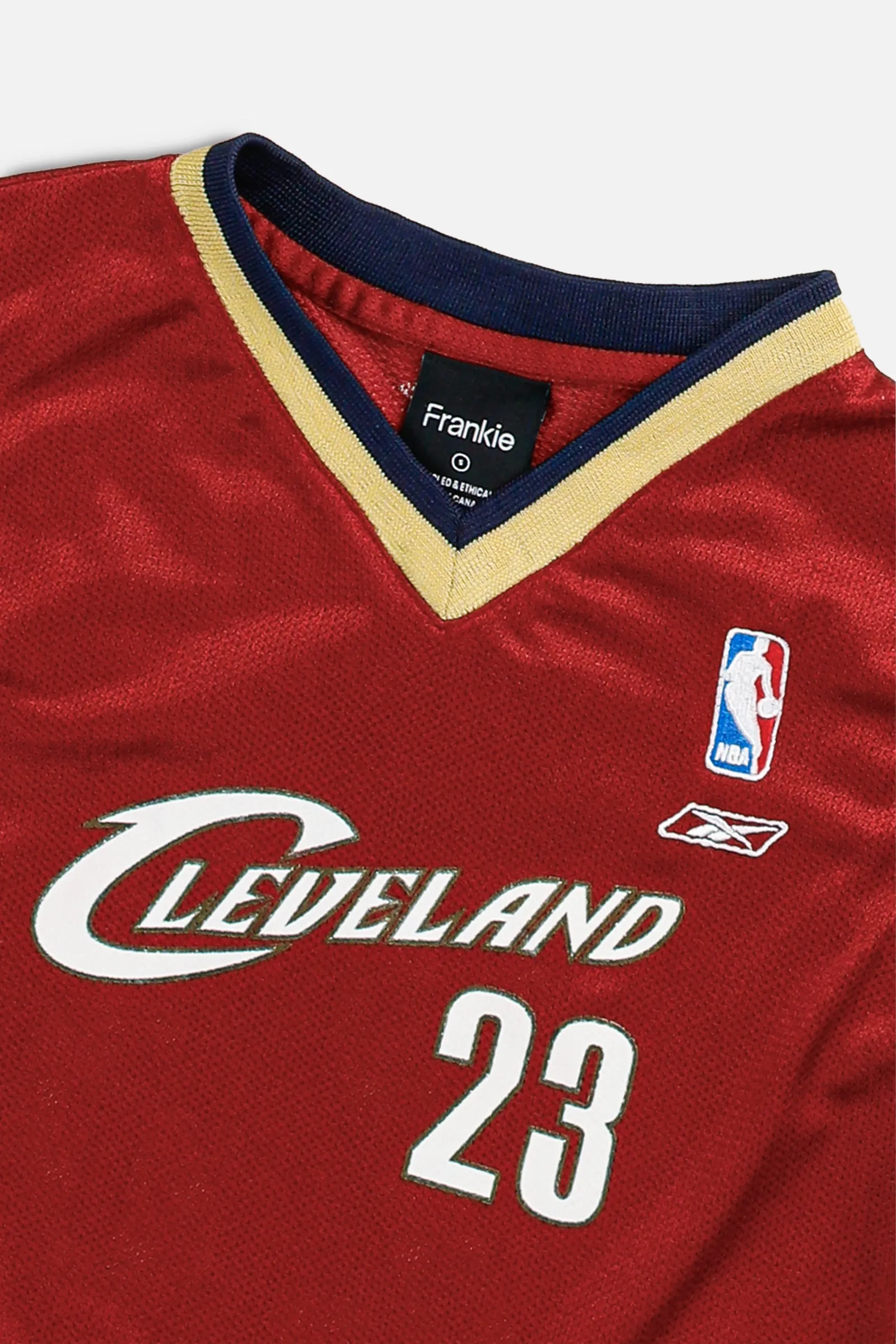 Rework Cleveland Cavaliers NBA Crop Jersey - S Frankie