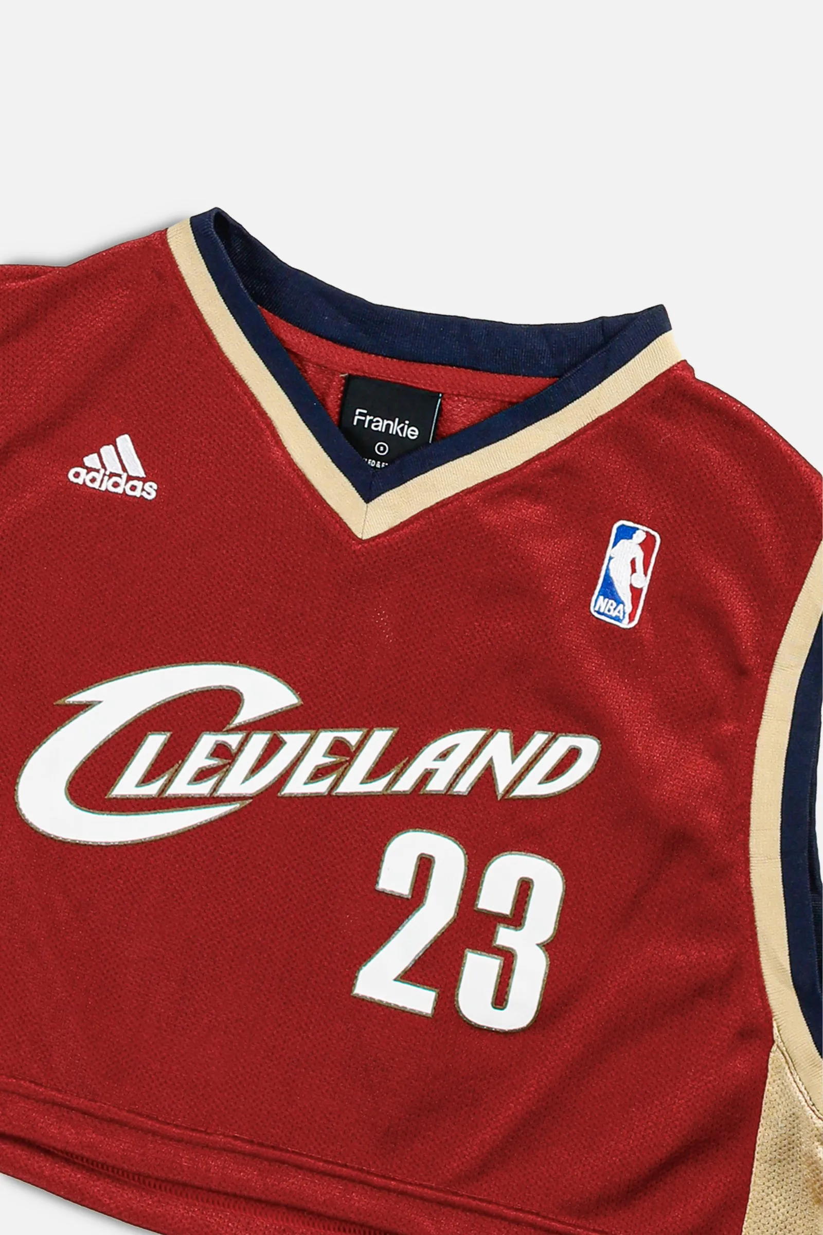 Rework Cleveland Cavaliers NBA Crop Jersey - S Frankie
