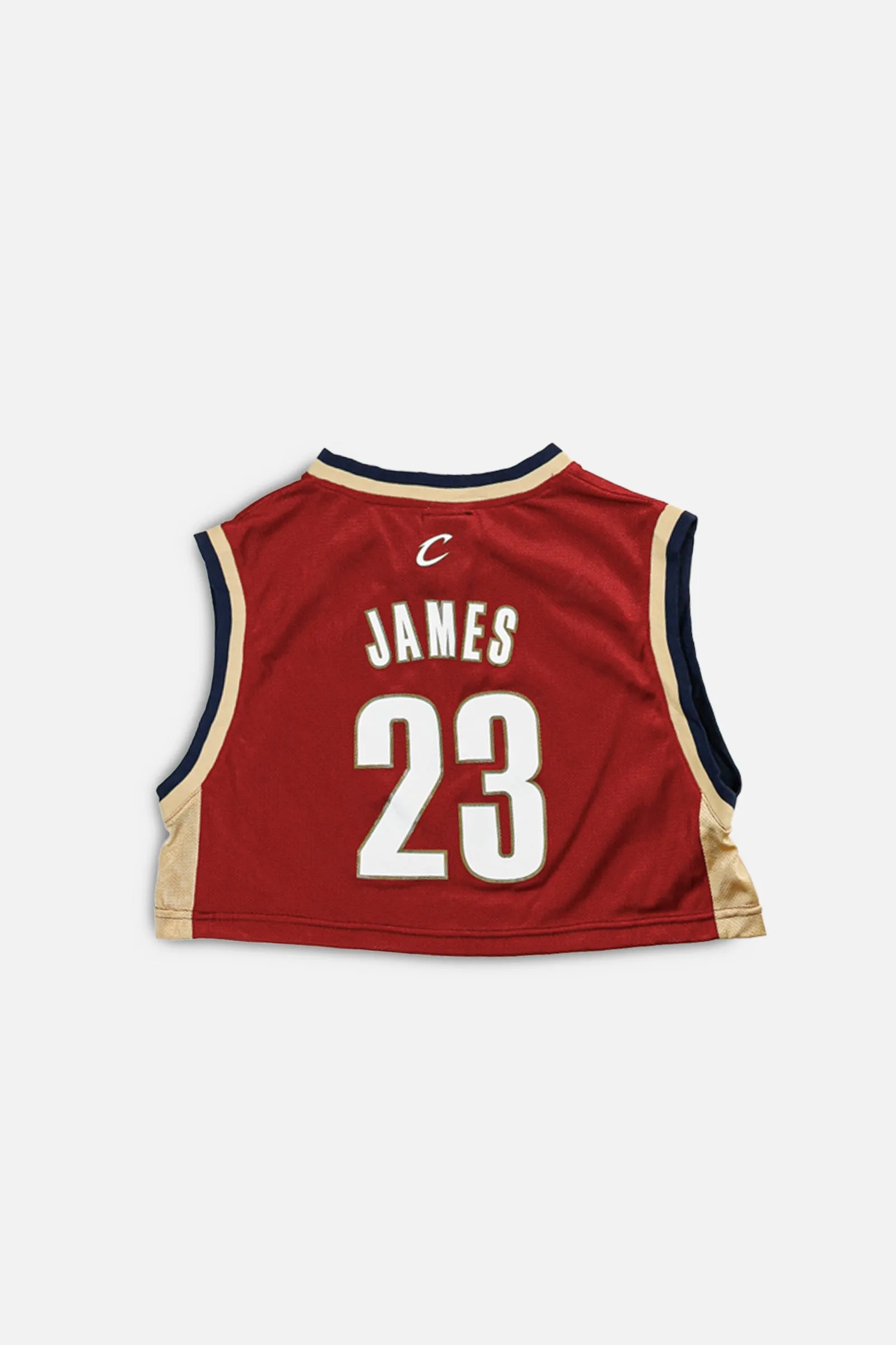 Rework Cleveland Cavaliers NBA Crop Jersey - S Frankie
