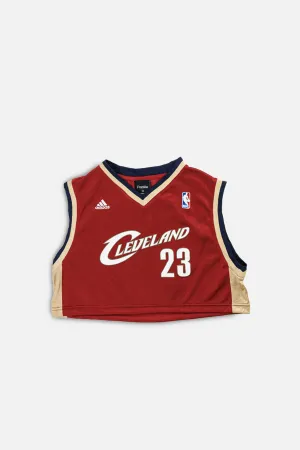 Rework Cleveland Cavaliers NBA Crop Jersey - S Frankie