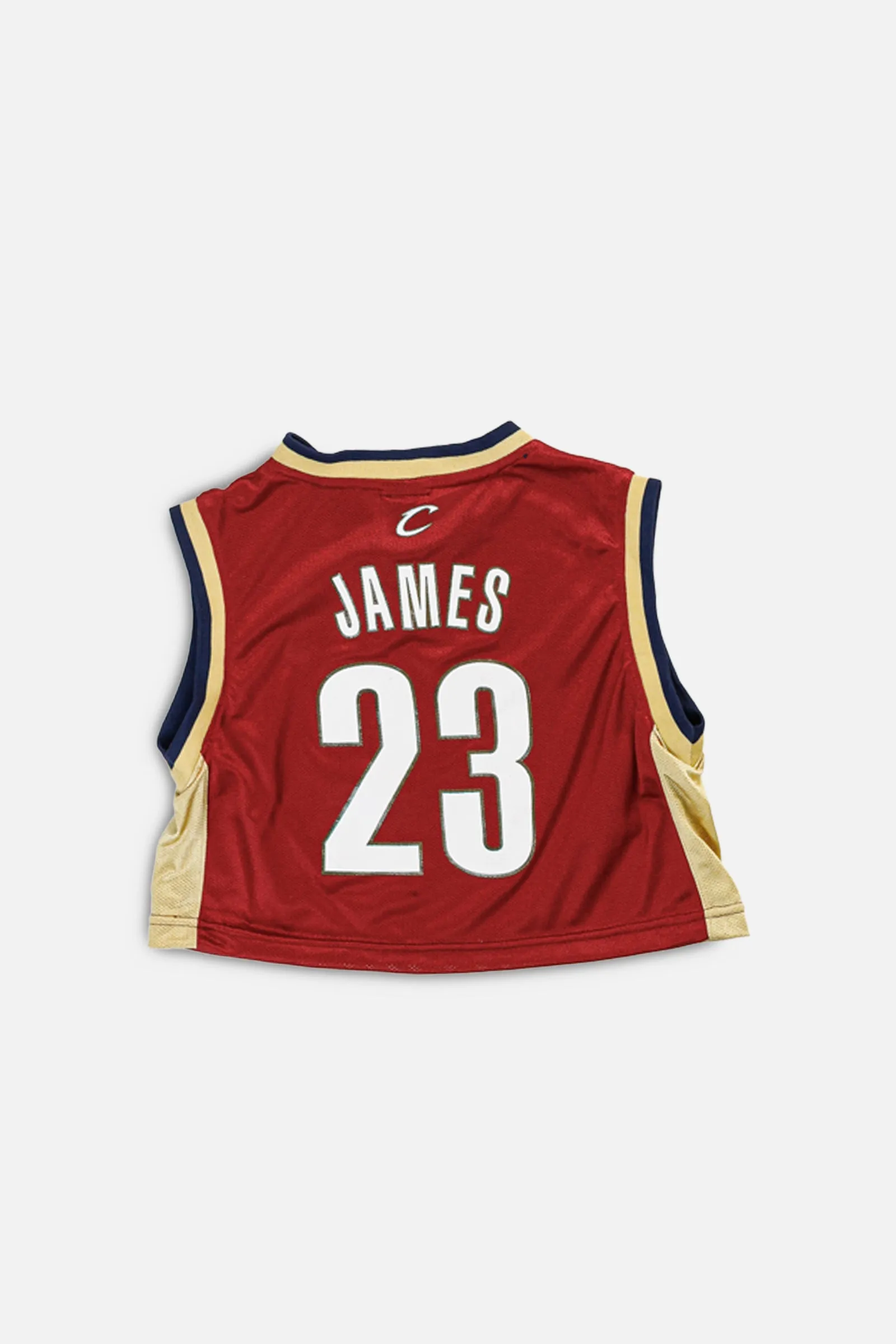 Rework Cleveland Cavaliers NBA Crop Jersey - S Frankie