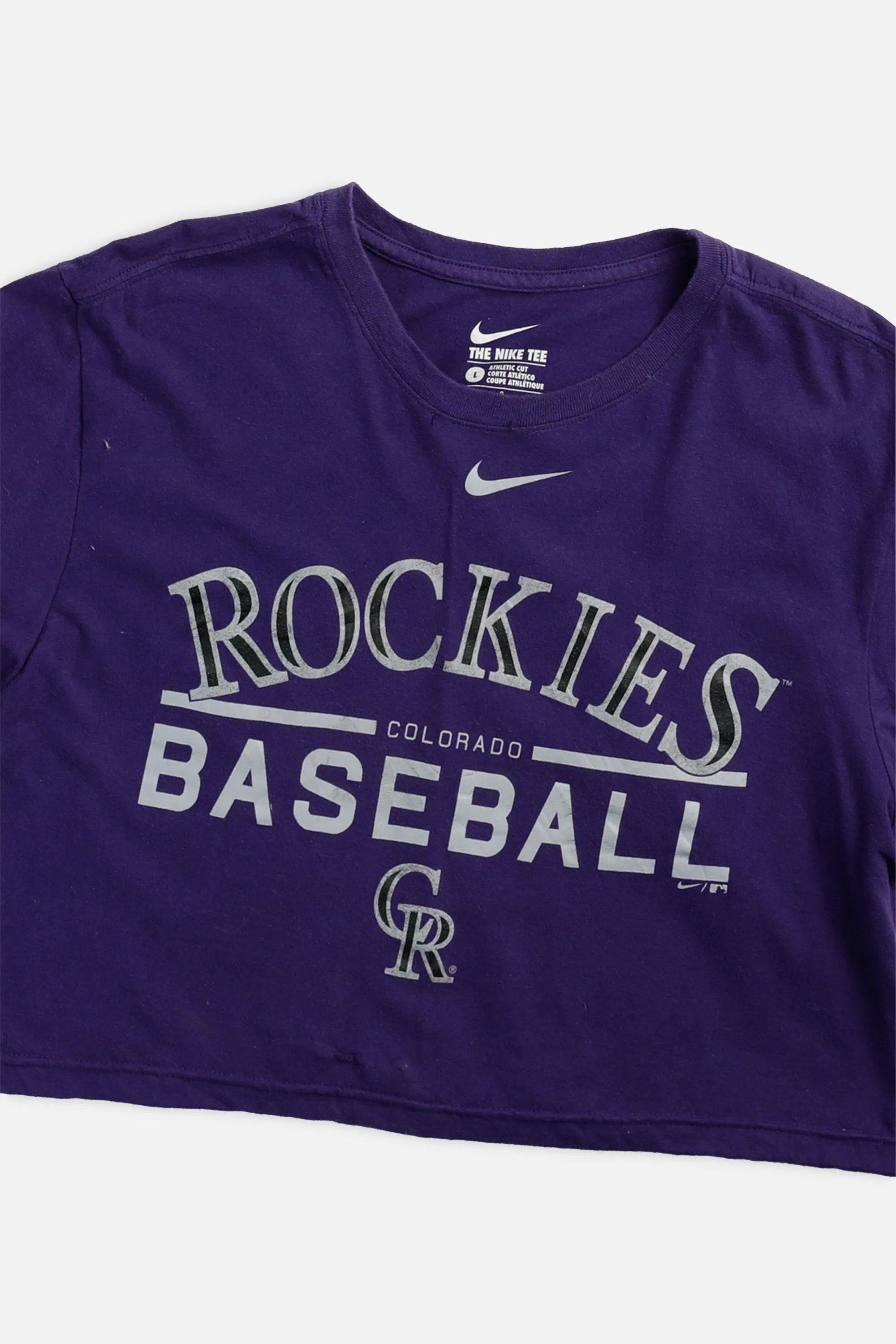 Rework Colorado Rockies MLB Crop Tee - L Frankie