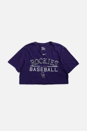 Rework Colorado Rockies MLB Crop Tee - L Frankie