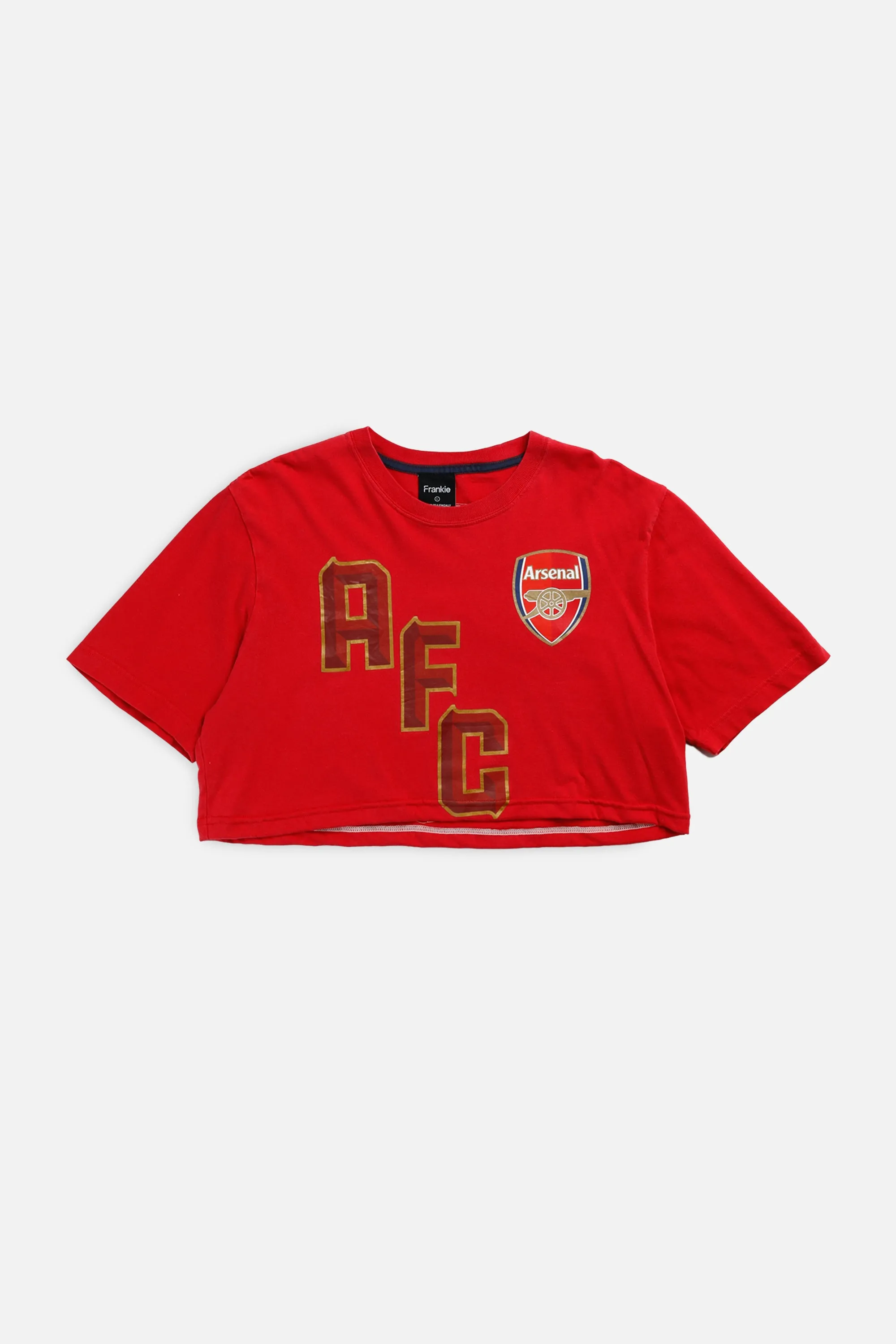 Rework Crop Arsenal Soccer Tee - L Frankie