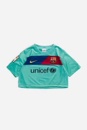 Rework Crop Barcelona Soccer Jersey - XS Frankie