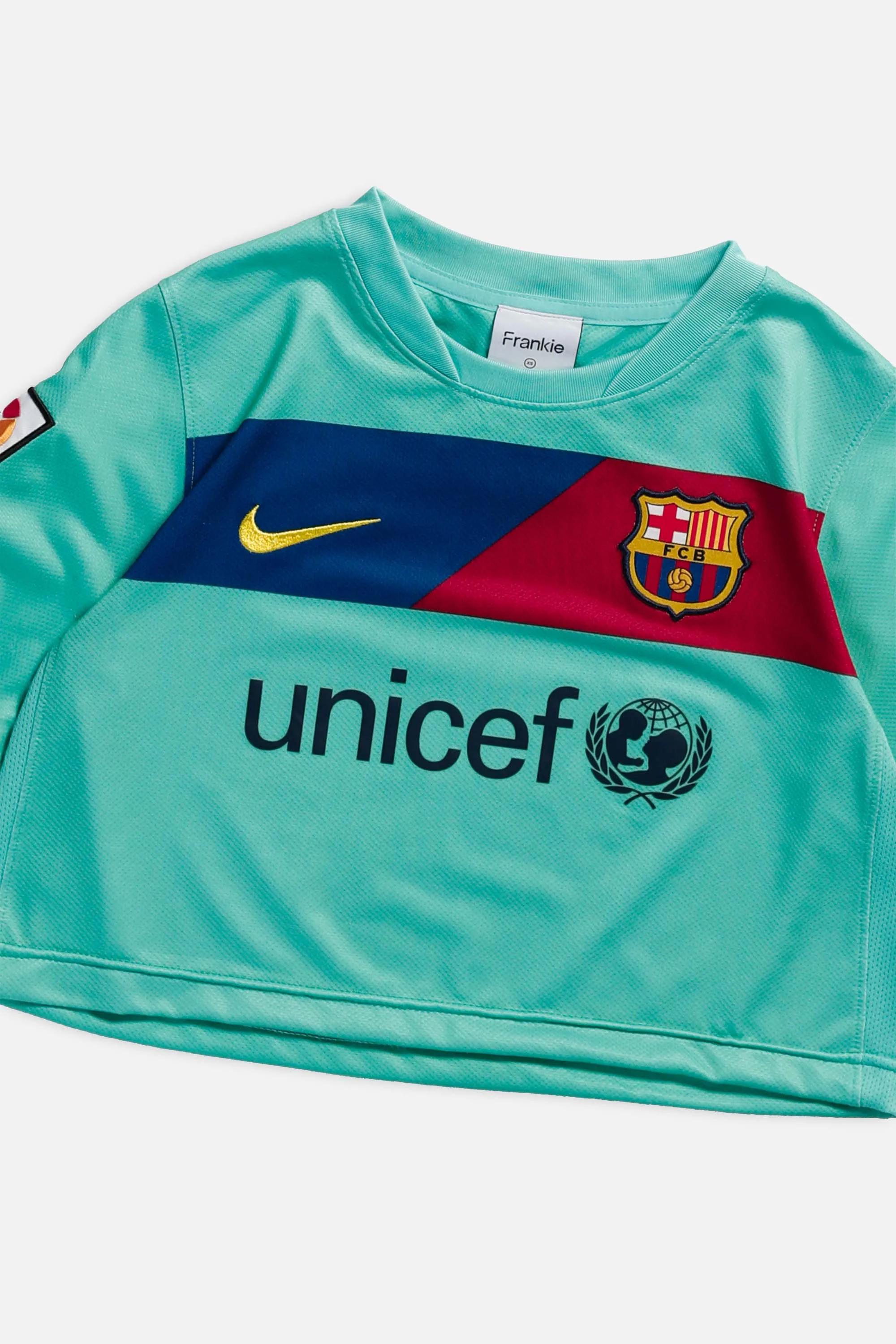 Rework Crop Barcelona Soccer Jersey - XS Frankie