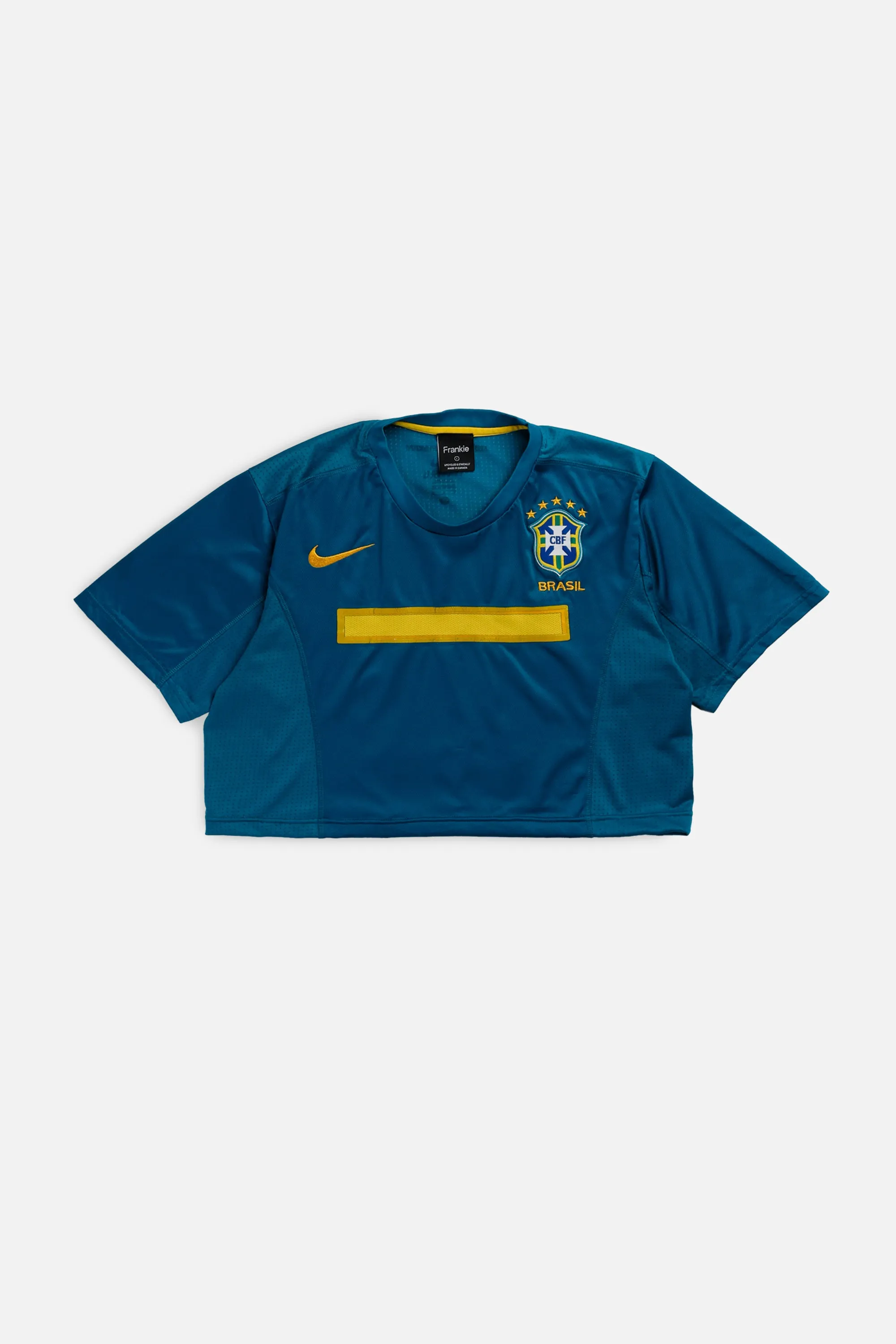 Rework Crop Brazil Soccer Jersey - L Frankie