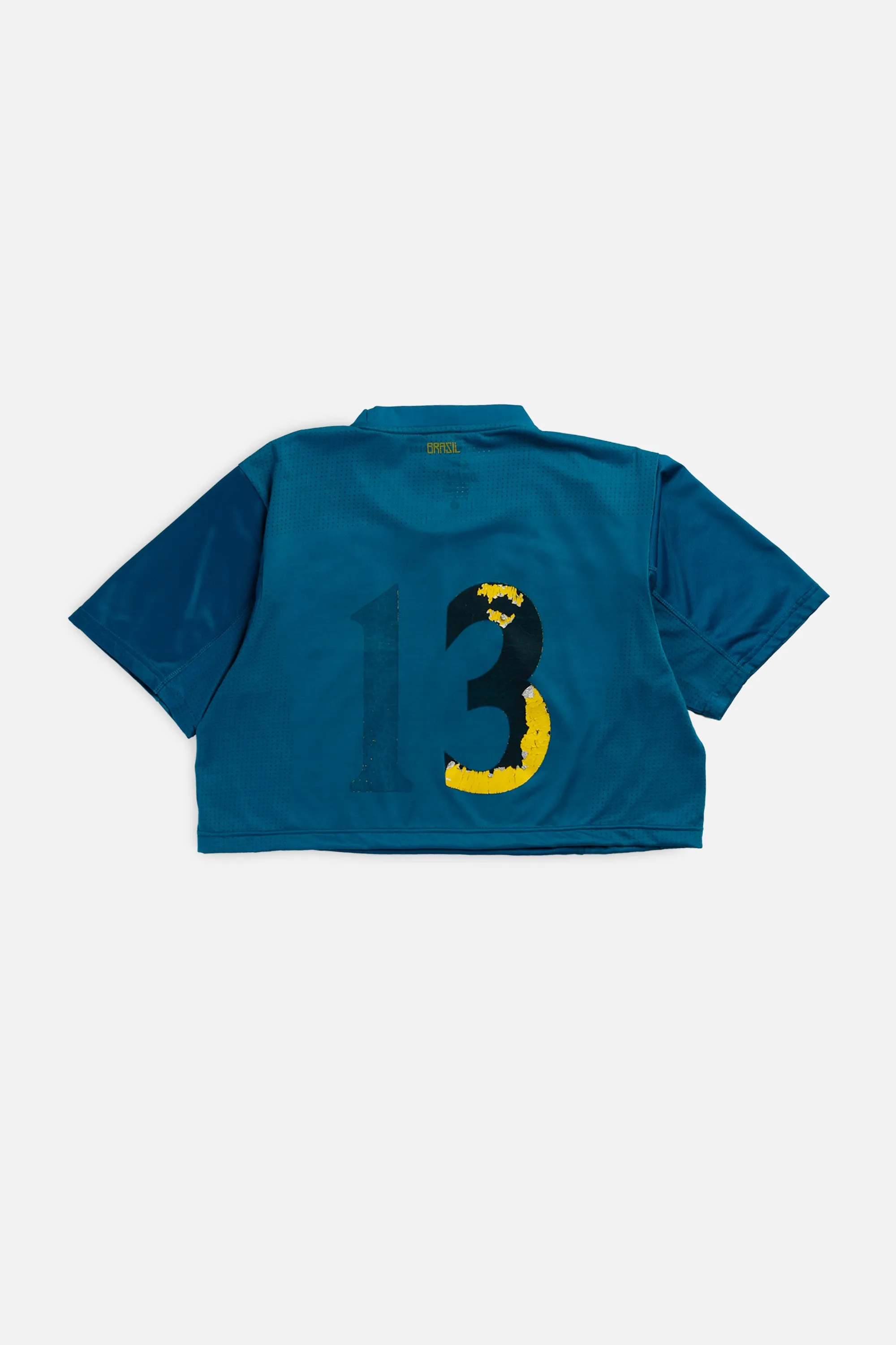 Rework Crop Brazil Soccer Jersey - L Frankie