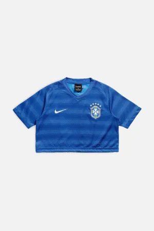 Rework Crop Brazil Soccer Jersey - XS Frankie