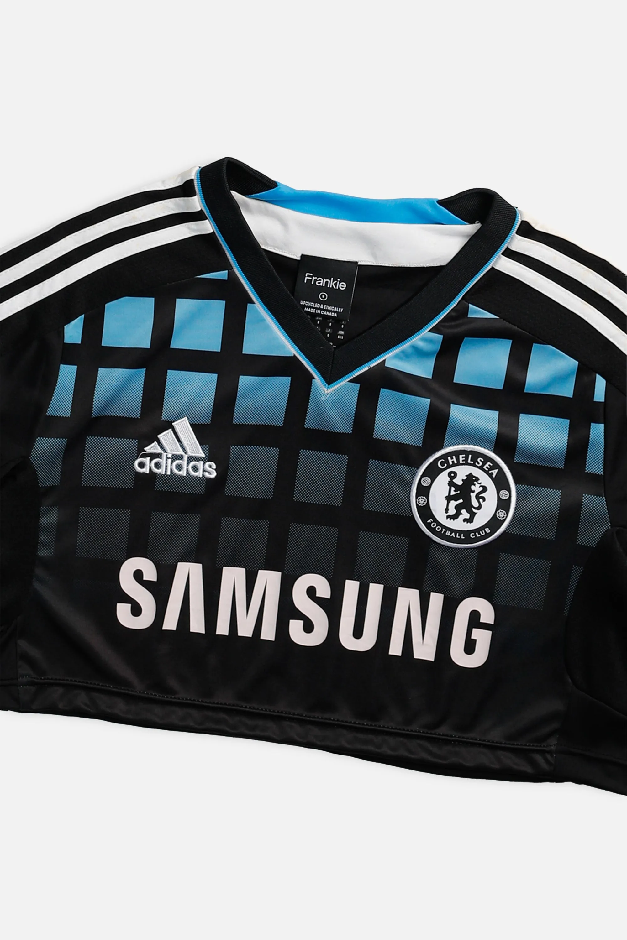 Rework Crop Chelsea Soccer Jersey - S Frankie