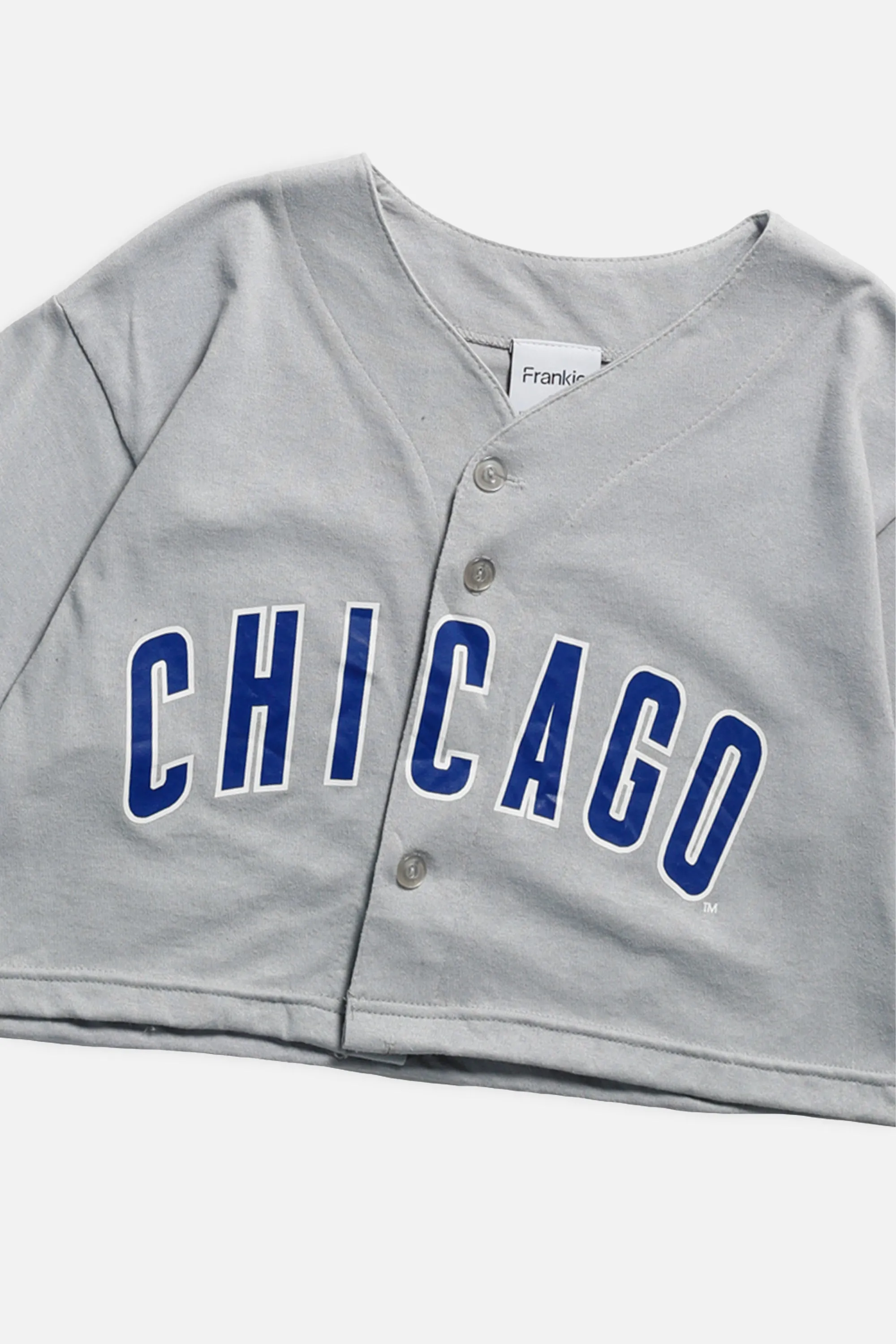 Rework Crop Chicago Cubs MLB Jersey - XS Frankie