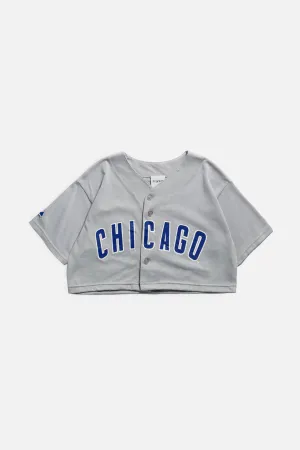 Rework Crop Chicago Cubs MLB Jersey - XS Frankie