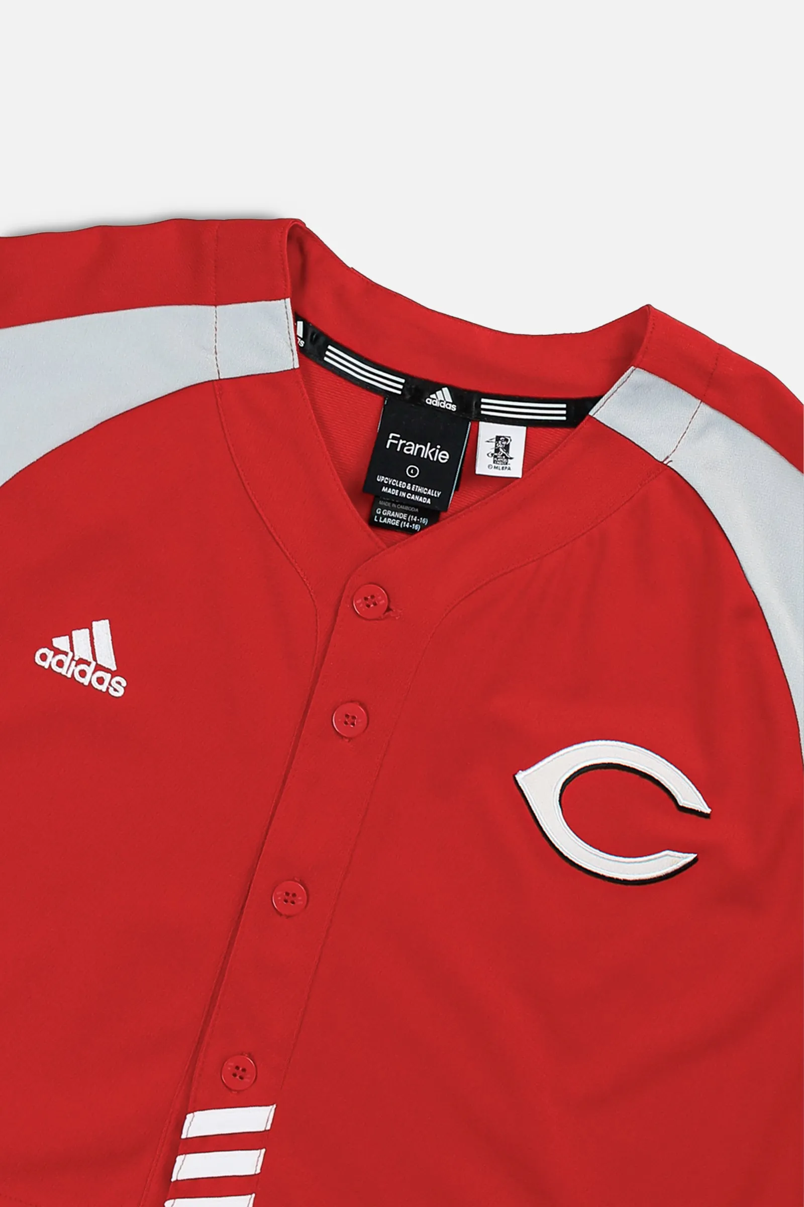 Rework Crop Cincinati Reds MLB Jersey - L Frankie