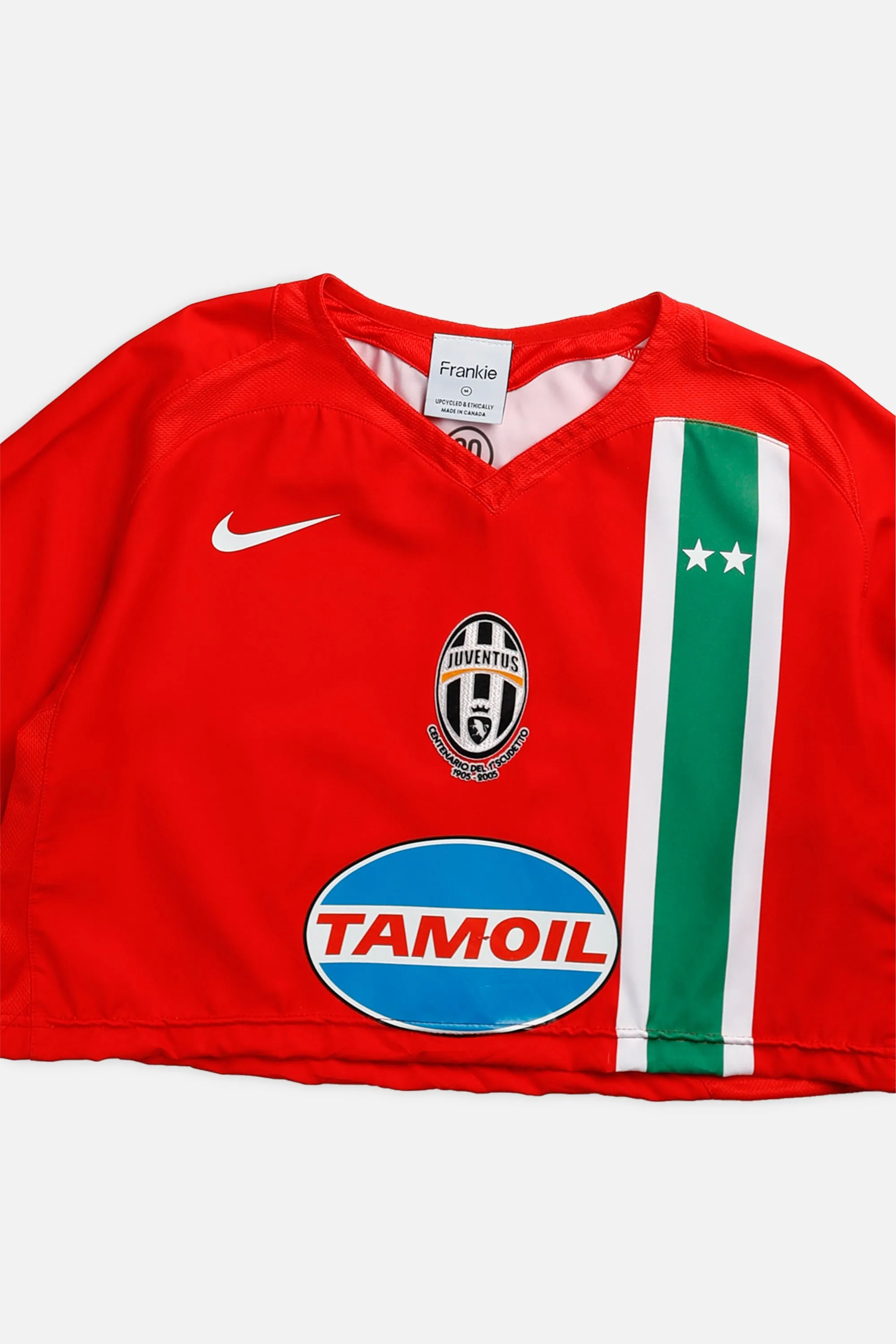 Rework Crop Juventus Soccer Jersey - M Frankie