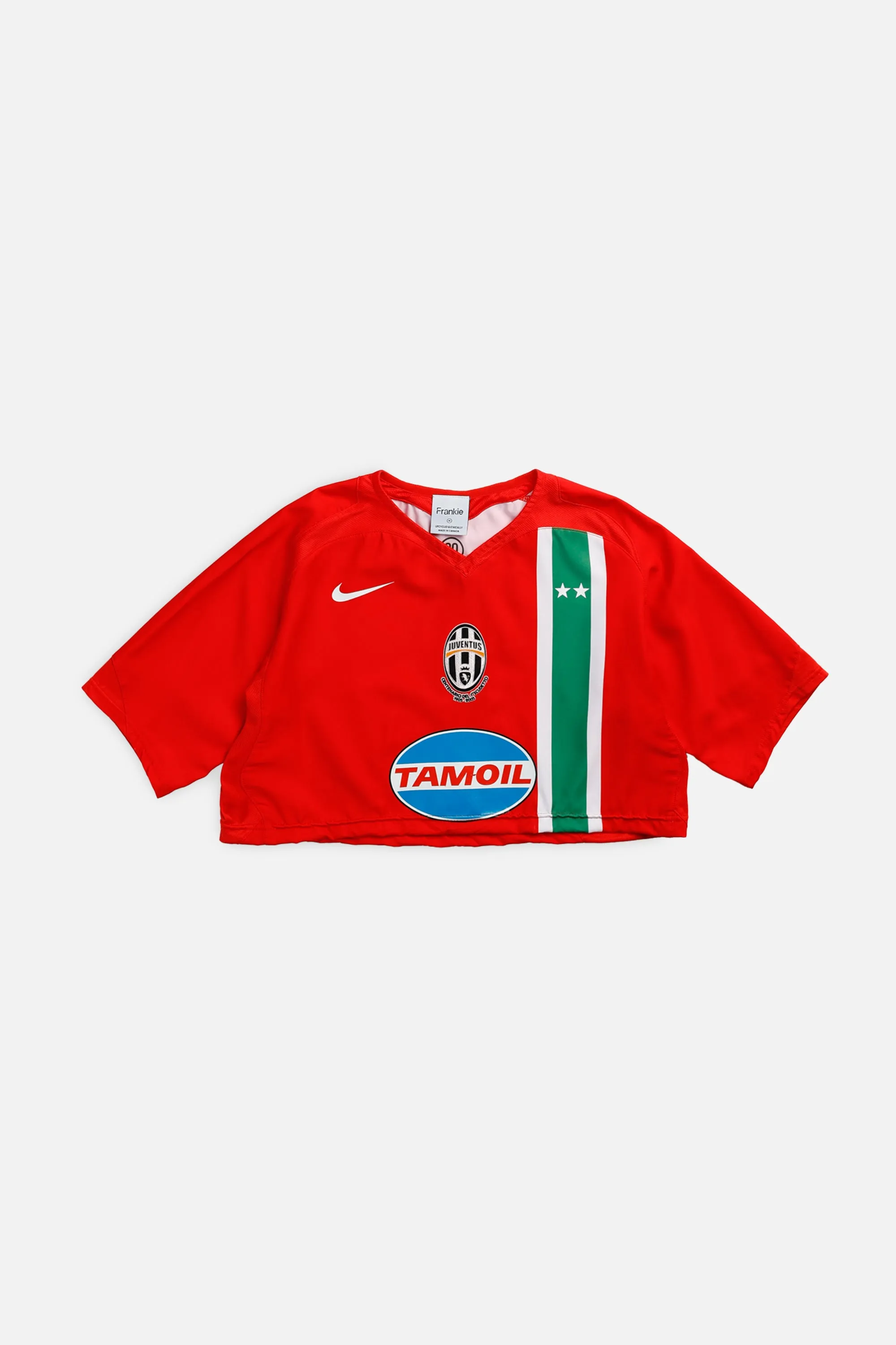 Rework Crop Juventus Soccer Jersey - M Frankie