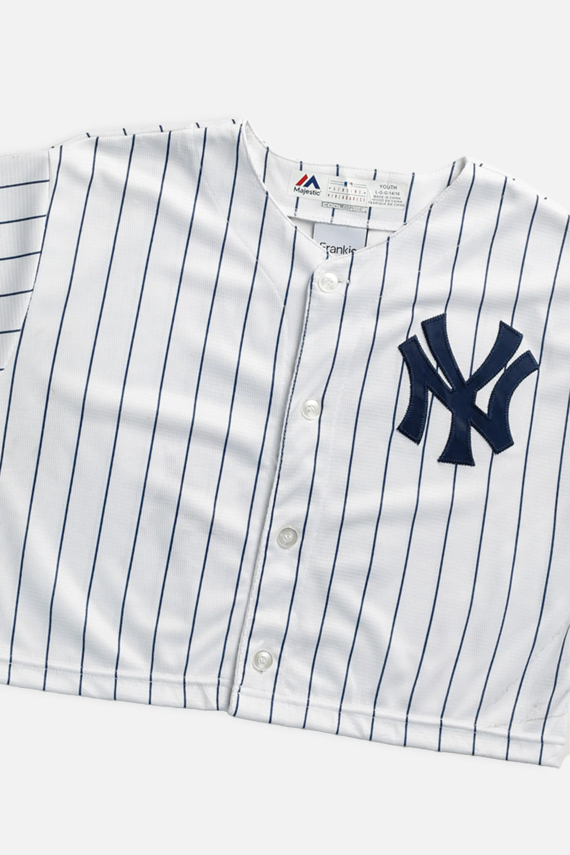 Rework Crop NY Yankees MLB Jersey - S Frankie