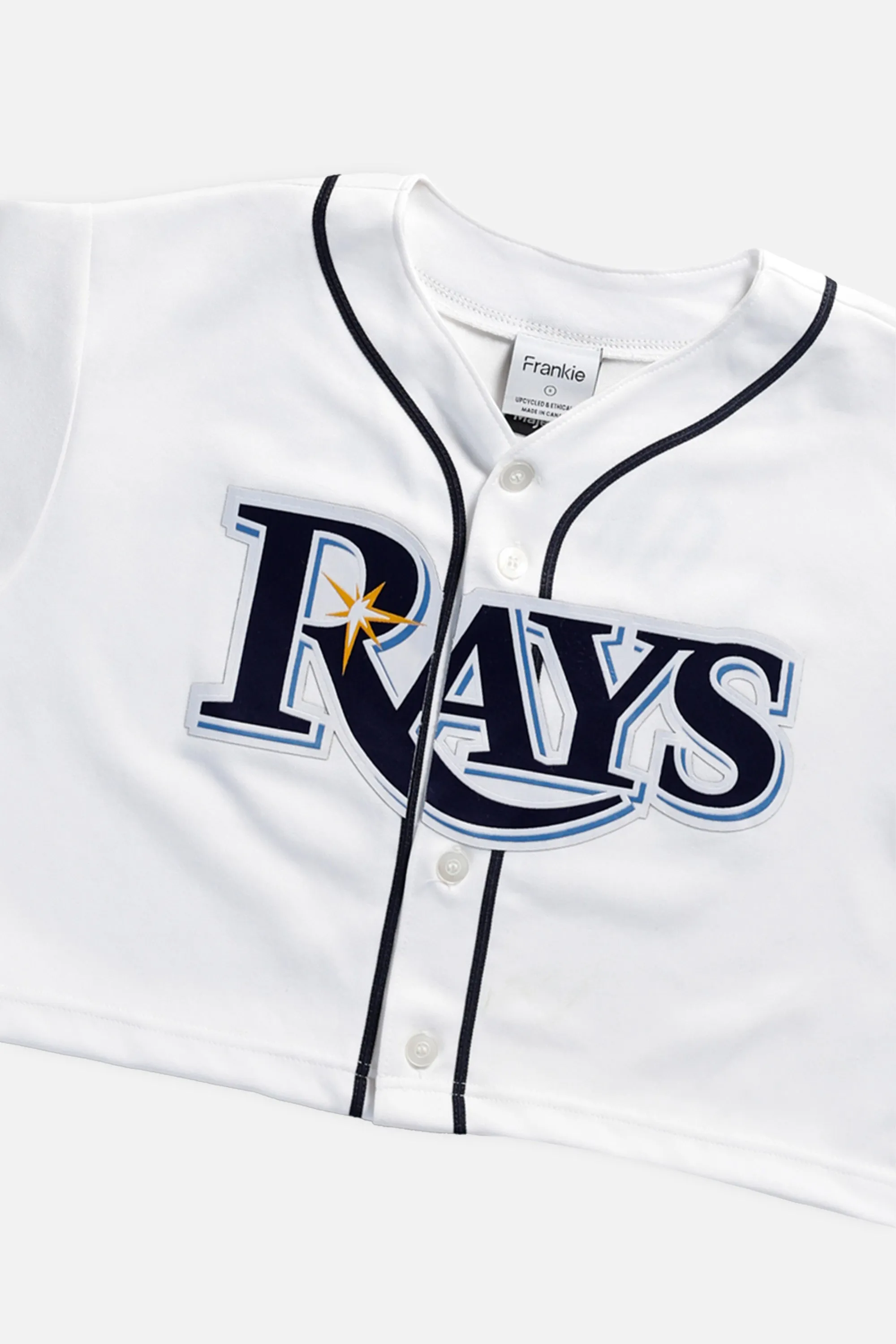 Rework Crop Tampa Bay Rays MLB Jersey - S Frankie