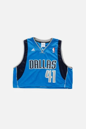 Rework Dallas Mavericks NBA Crop Jersey - L Frankie