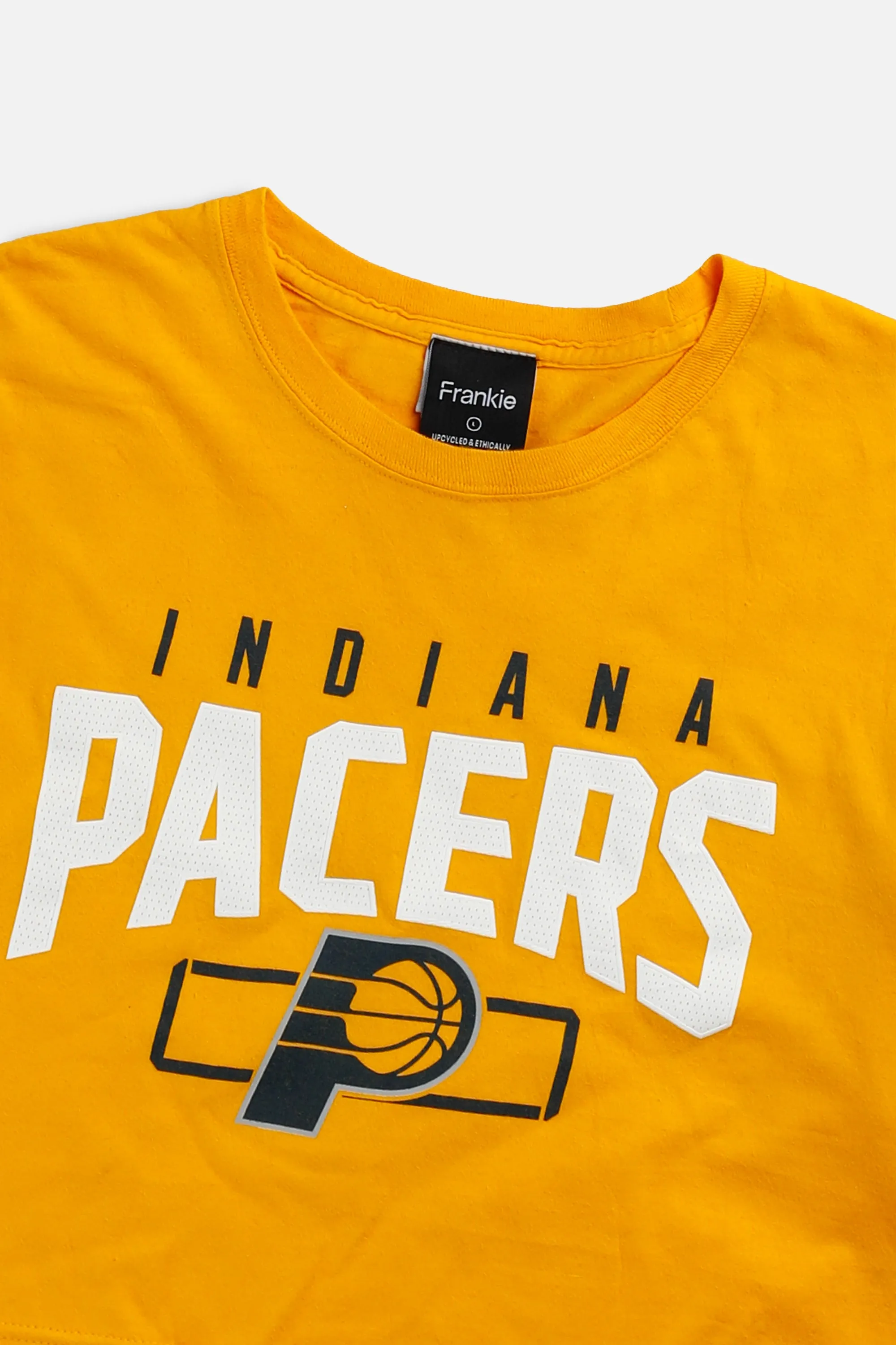 Rework Indiana Pacers NBA Crop Tee - L Frankie
