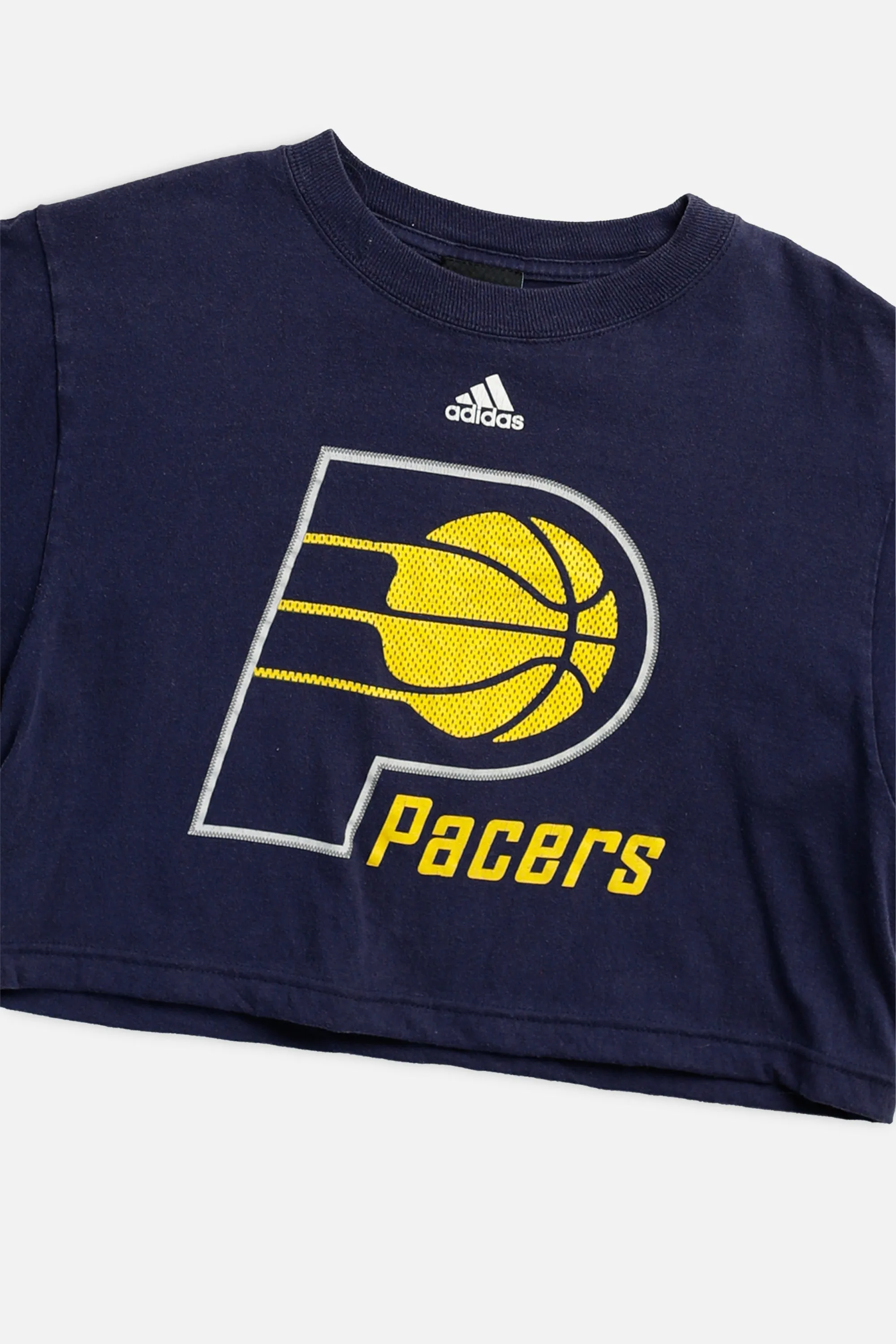 Rework Indiana Pacers NBA Crop Tee - S Frankie