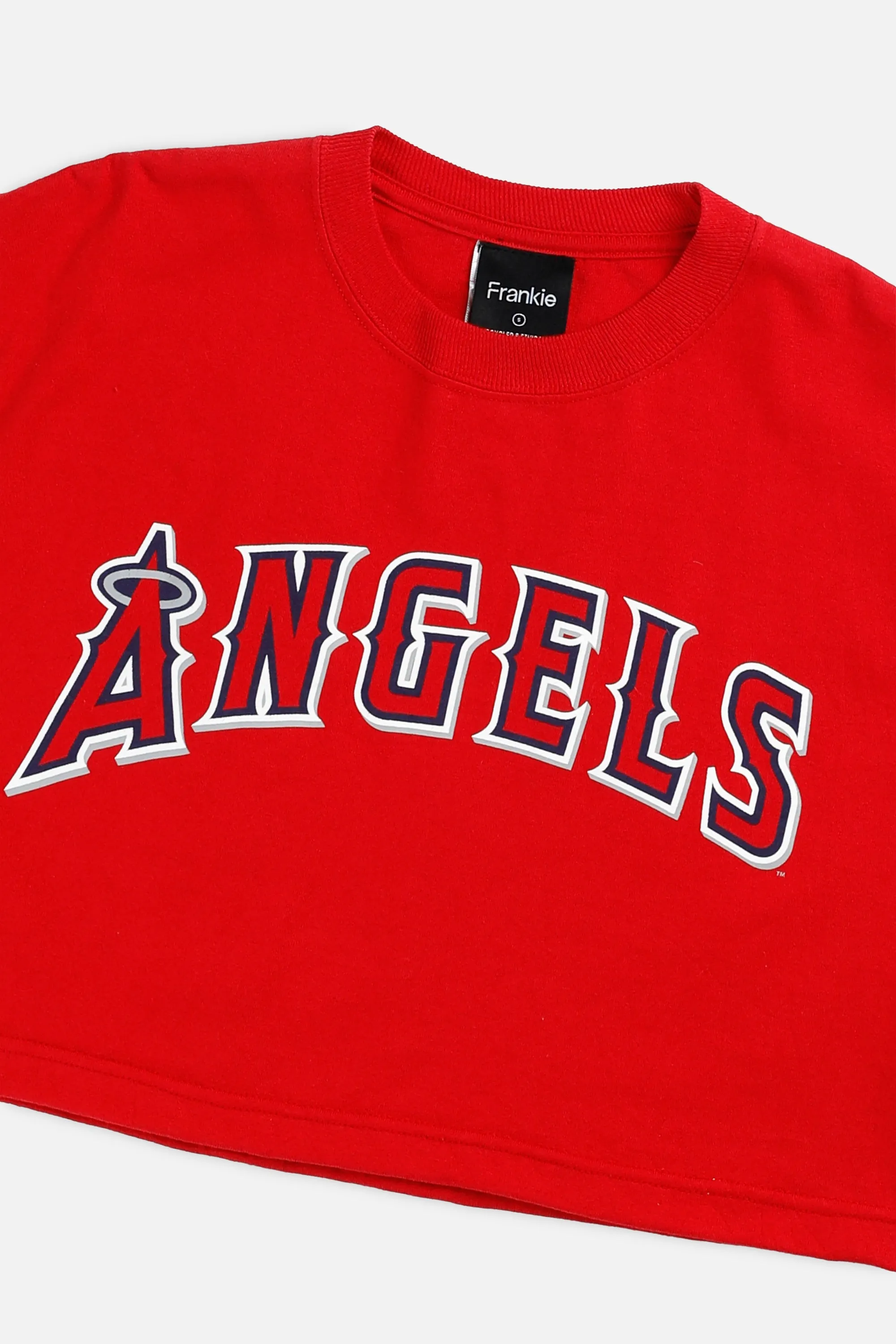 Rework LA Angels MLB Crop Tee - S Frankie