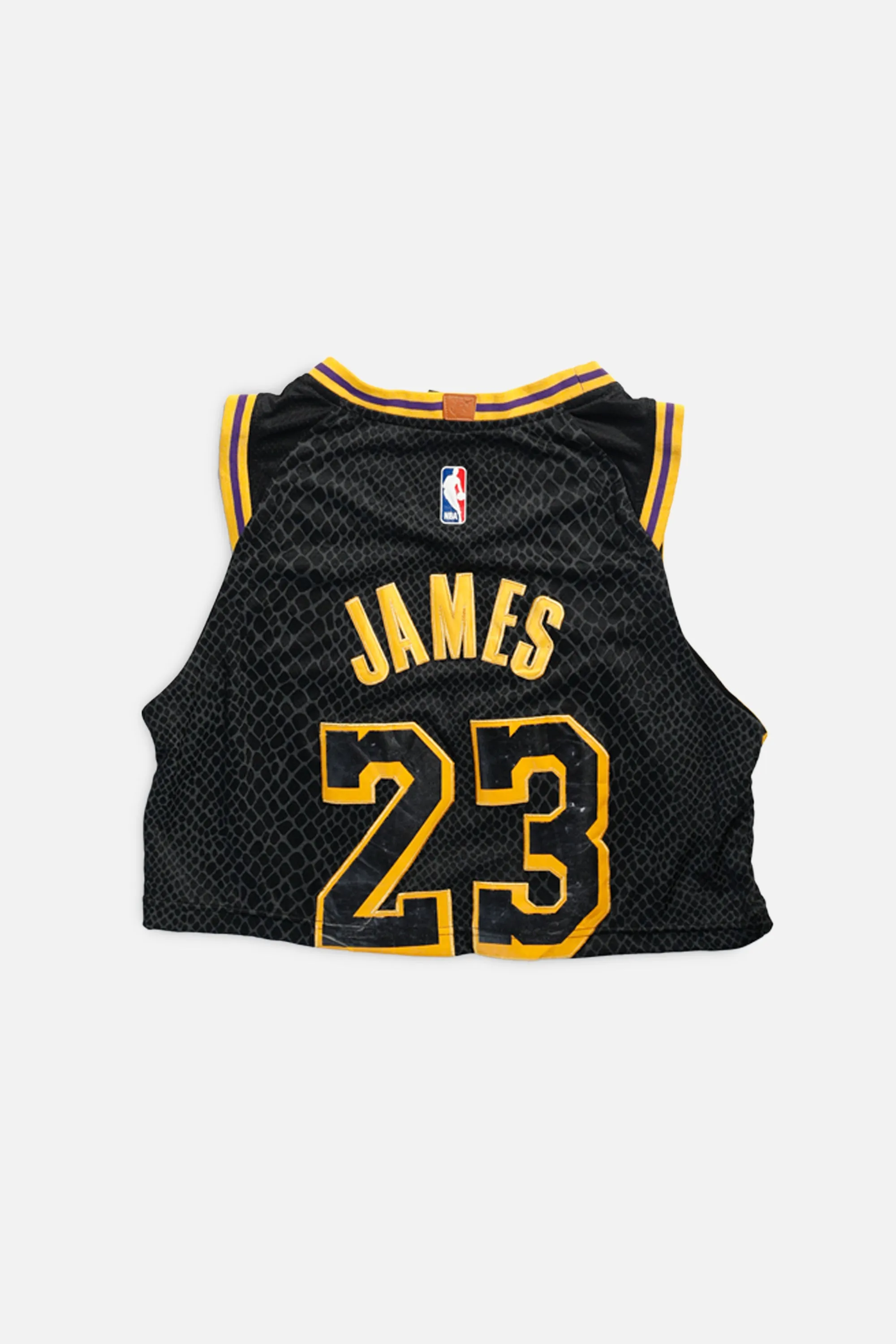 Rework LA Lakers NBA Crop Jersey - S Frankie