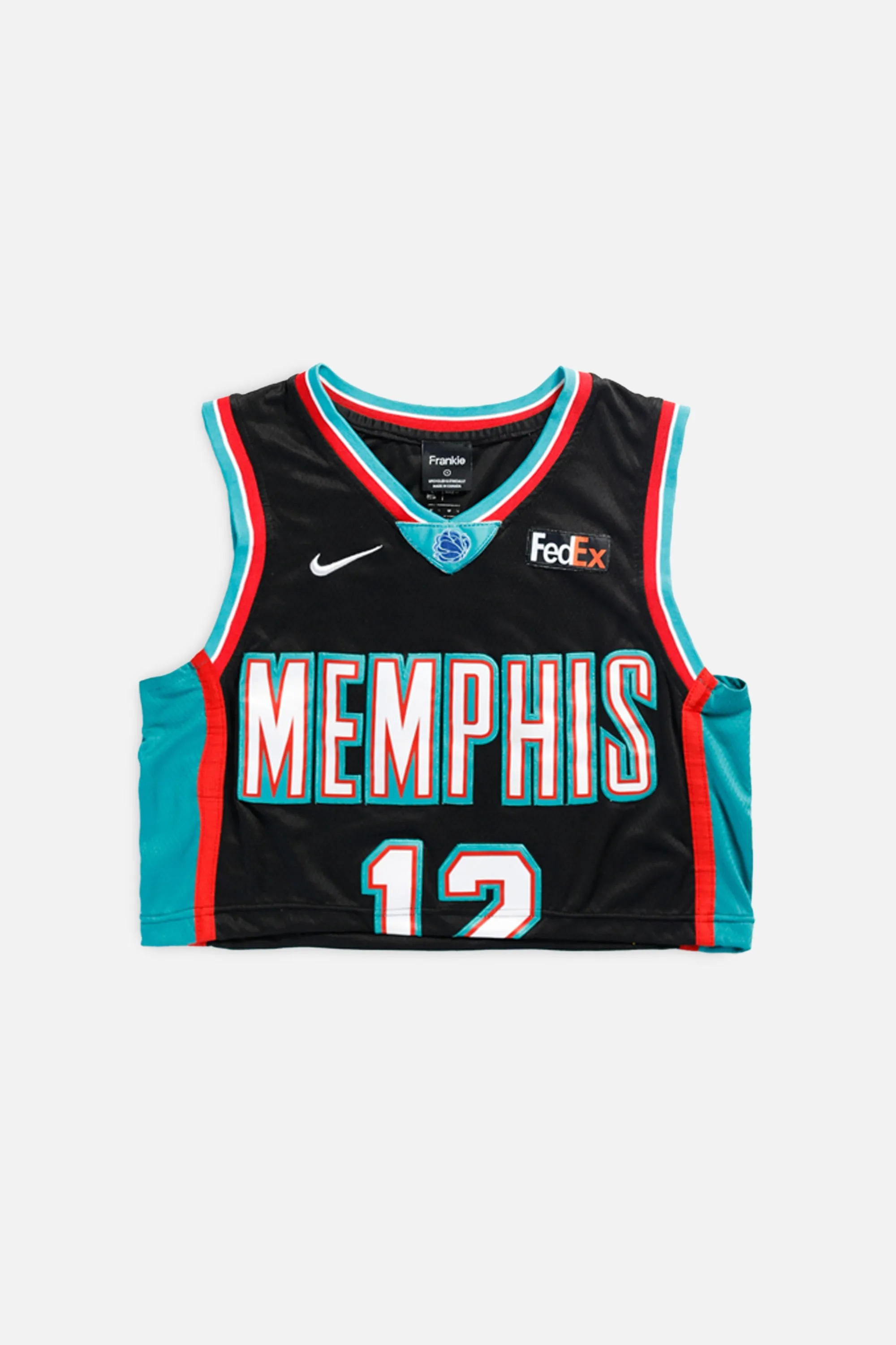 Rework Memphis Grizzlies NBA Crop Jersey - S Frankie