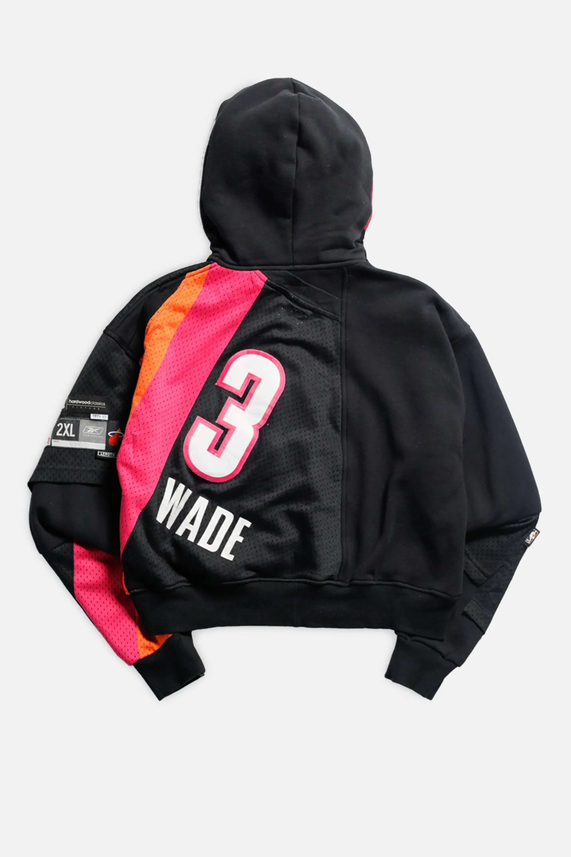 Rework Miami Heat NBA Crop Zip Hoodie - M Frankie