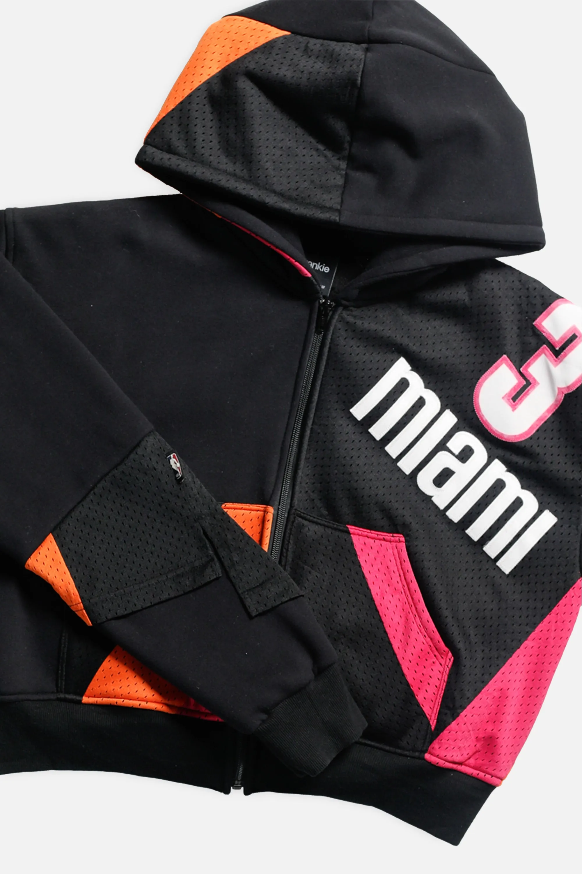 Rework Miami Heat NBA Crop Zip Hoodie - M Frankie