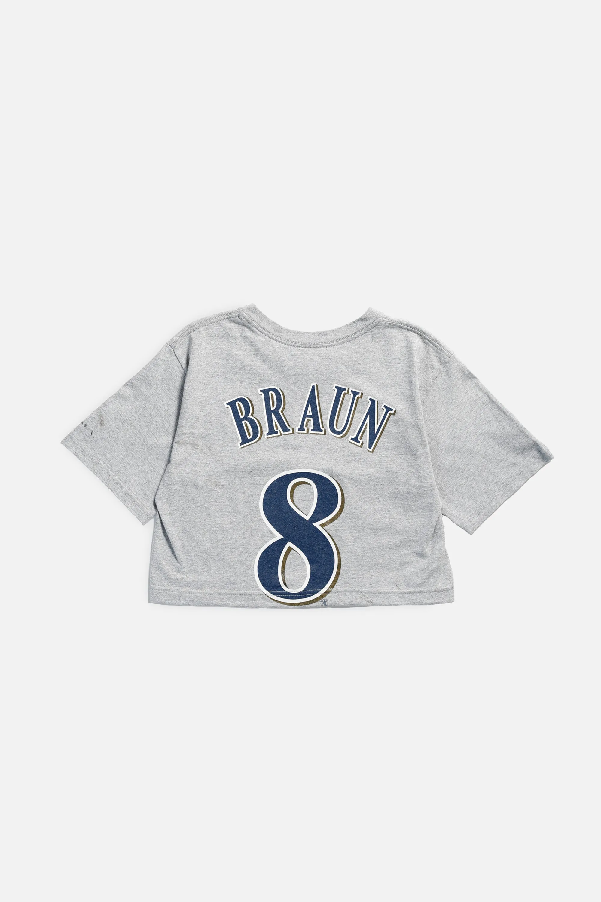 Rework Milwaukee Brewers MLB Crop Tee - XS Frankie