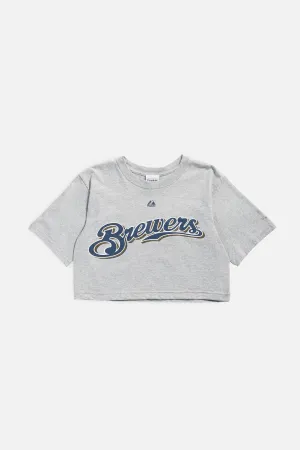 Rework Milwaukee Brewers MLB Crop Tee - XS Frankie
