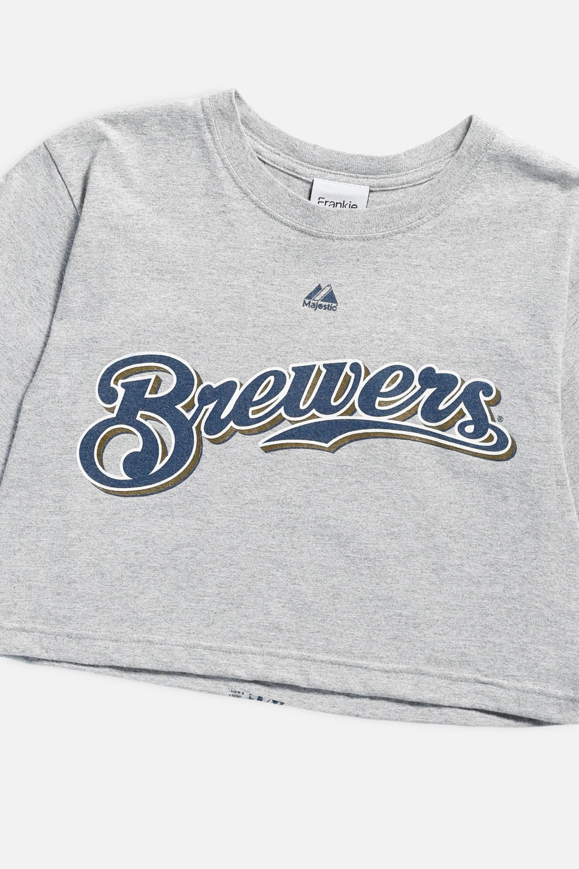 Rework Milwaukee Brewers MLB Crop Tee - XS Frankie