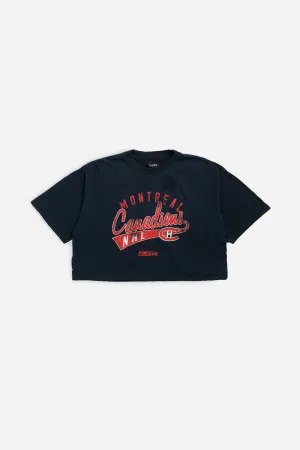 Rework Montreal Canadiens NHL Crop Tee - L Frankie