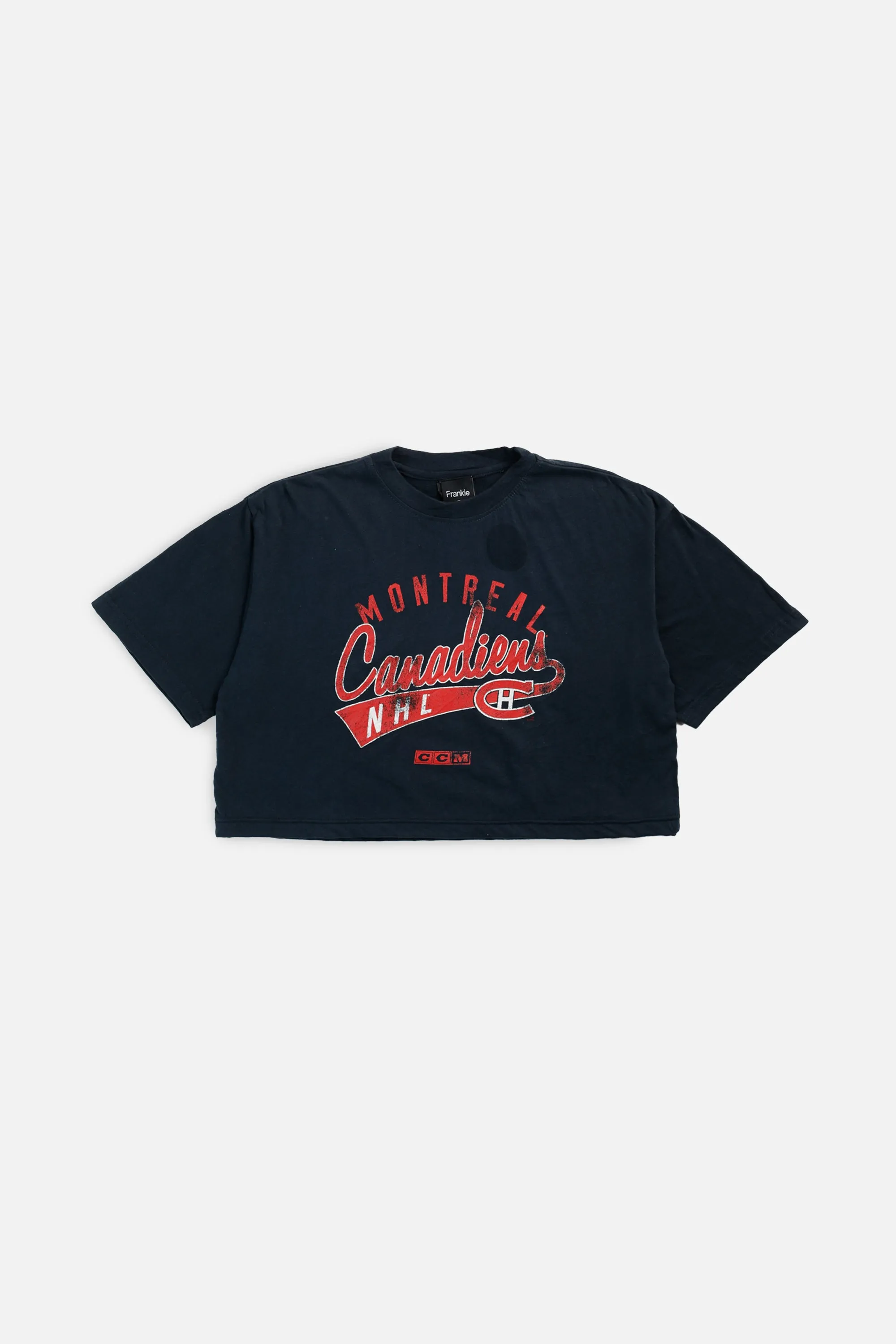Rework Montreal Canadiens NHL Crop Tee - L Frankie