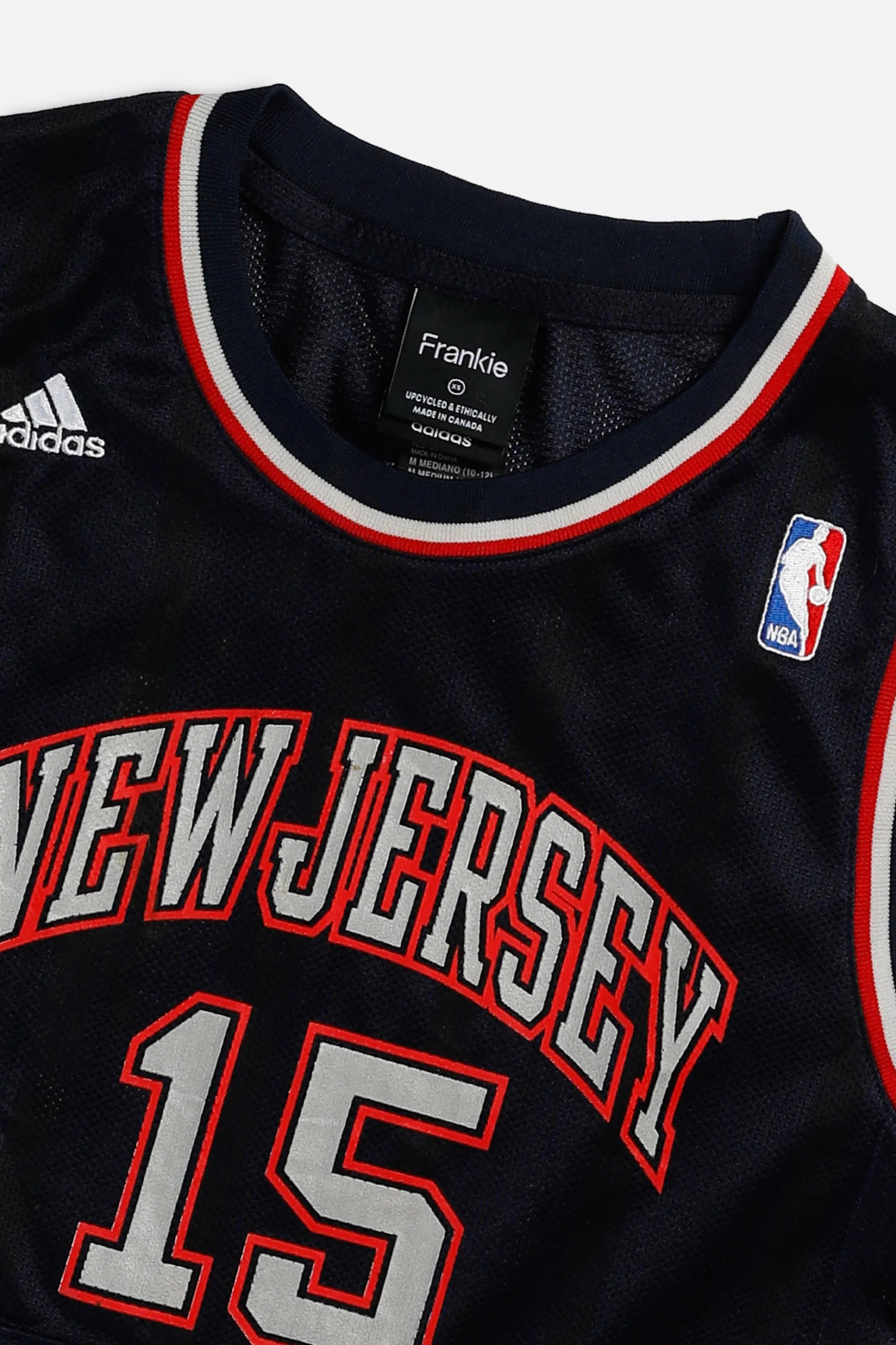 Rework New Jersey Nets NBA Crop Jersey - XS Frankie