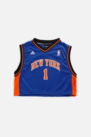Rework New York Knicks NBA Crop Jersey - M Frankie