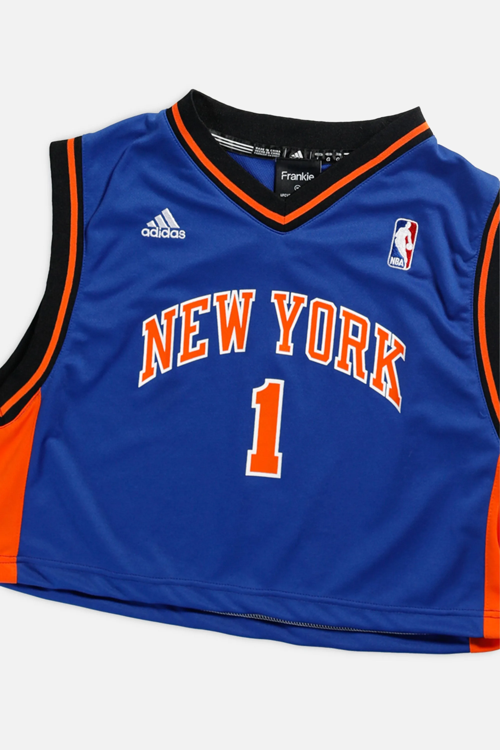 Rework New York Knicks NBA Crop Jersey - M Frankie
