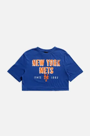 Rework New York Mets MLB Crop Tee T- S Frankie