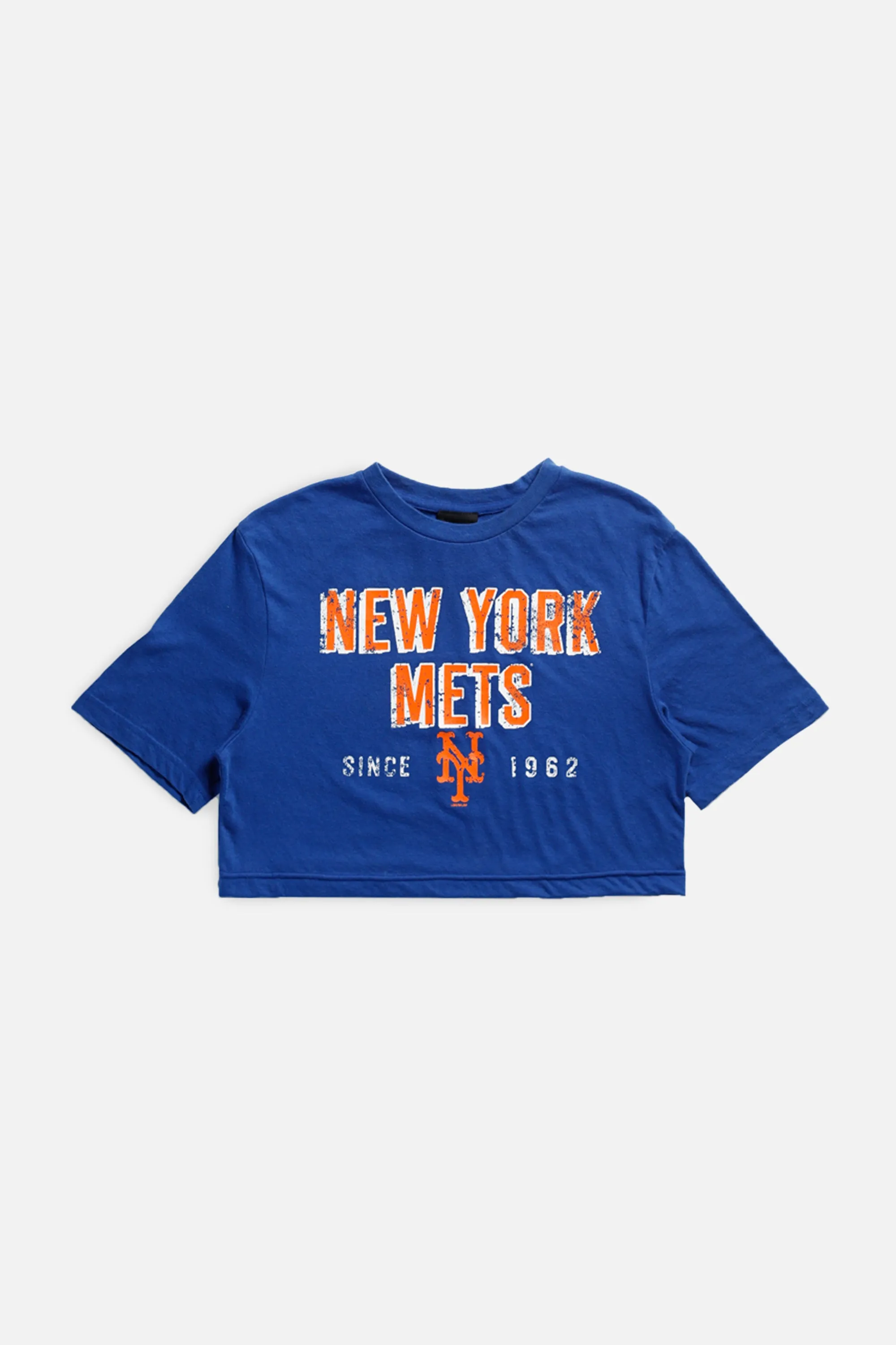 Rework New York Mets MLB Crop Tee T- S Frankie