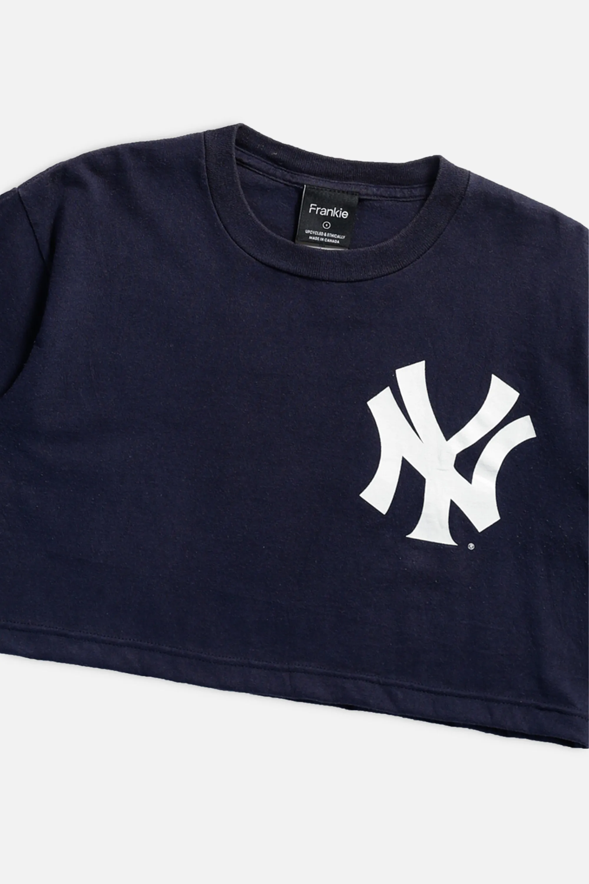 Rework New York Yankees MLB Crop Tee - S Frankie