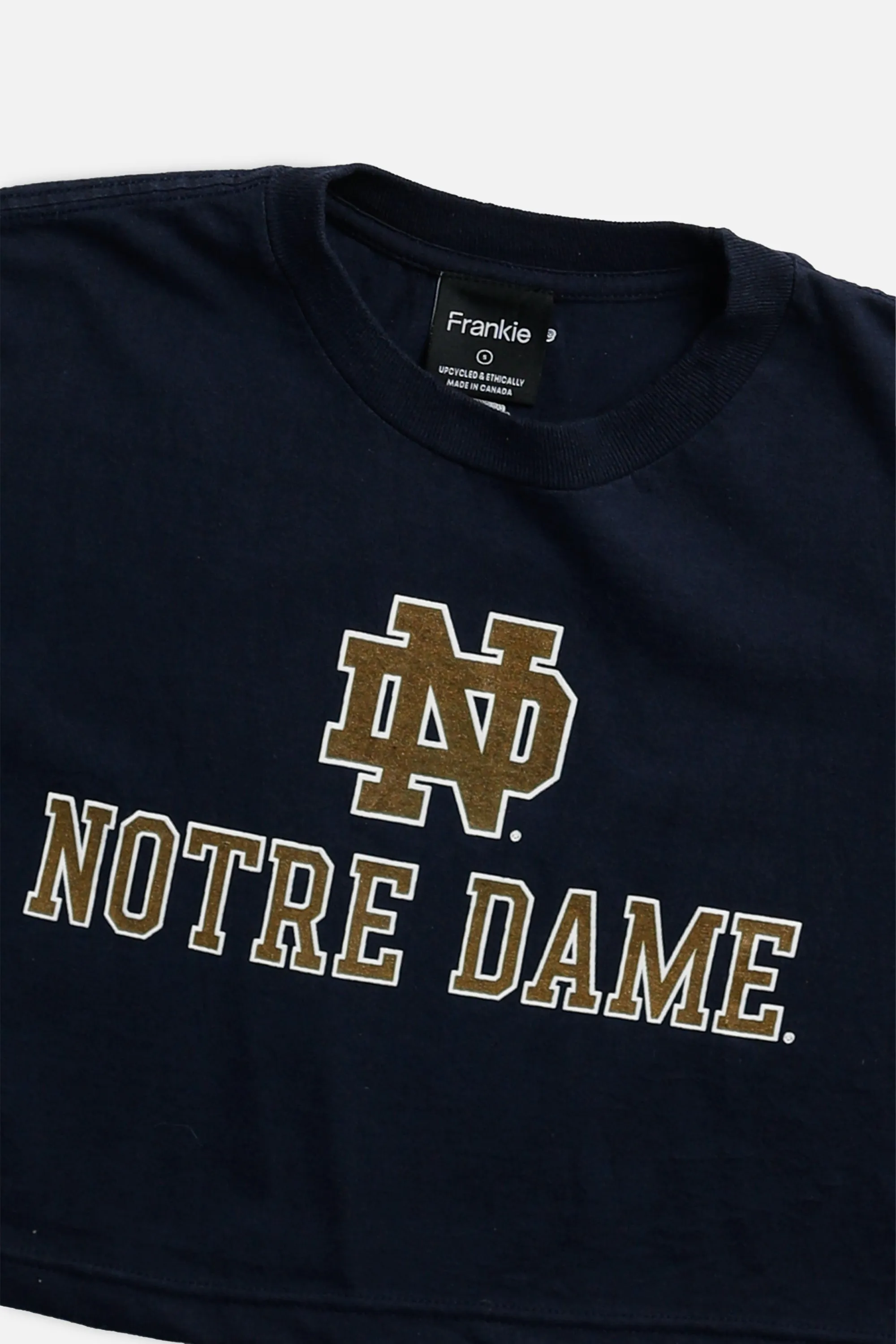 Rework Notre Dame Crop Tee - S Frankie