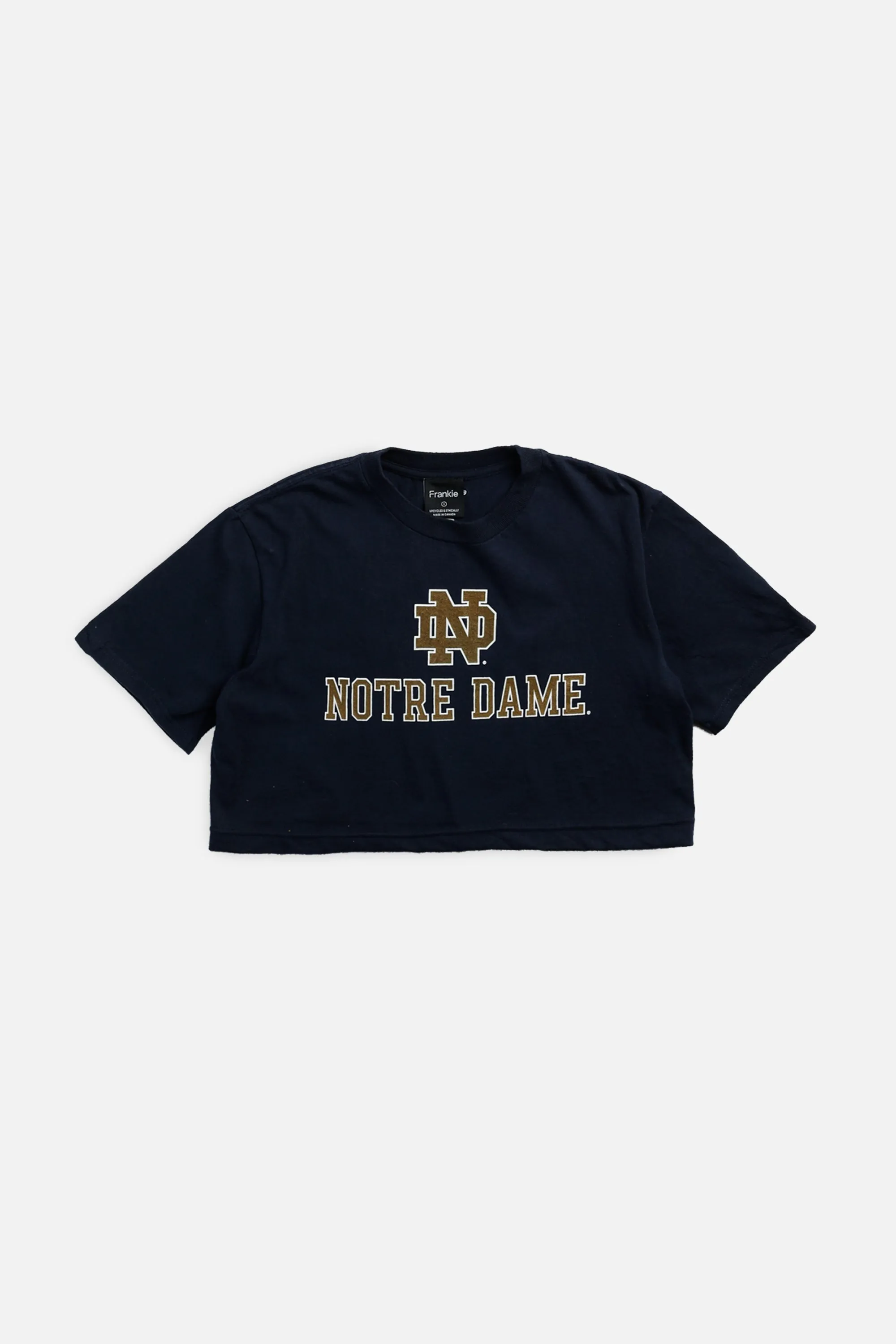 Rework Notre Dame Crop Tee - S Frankie