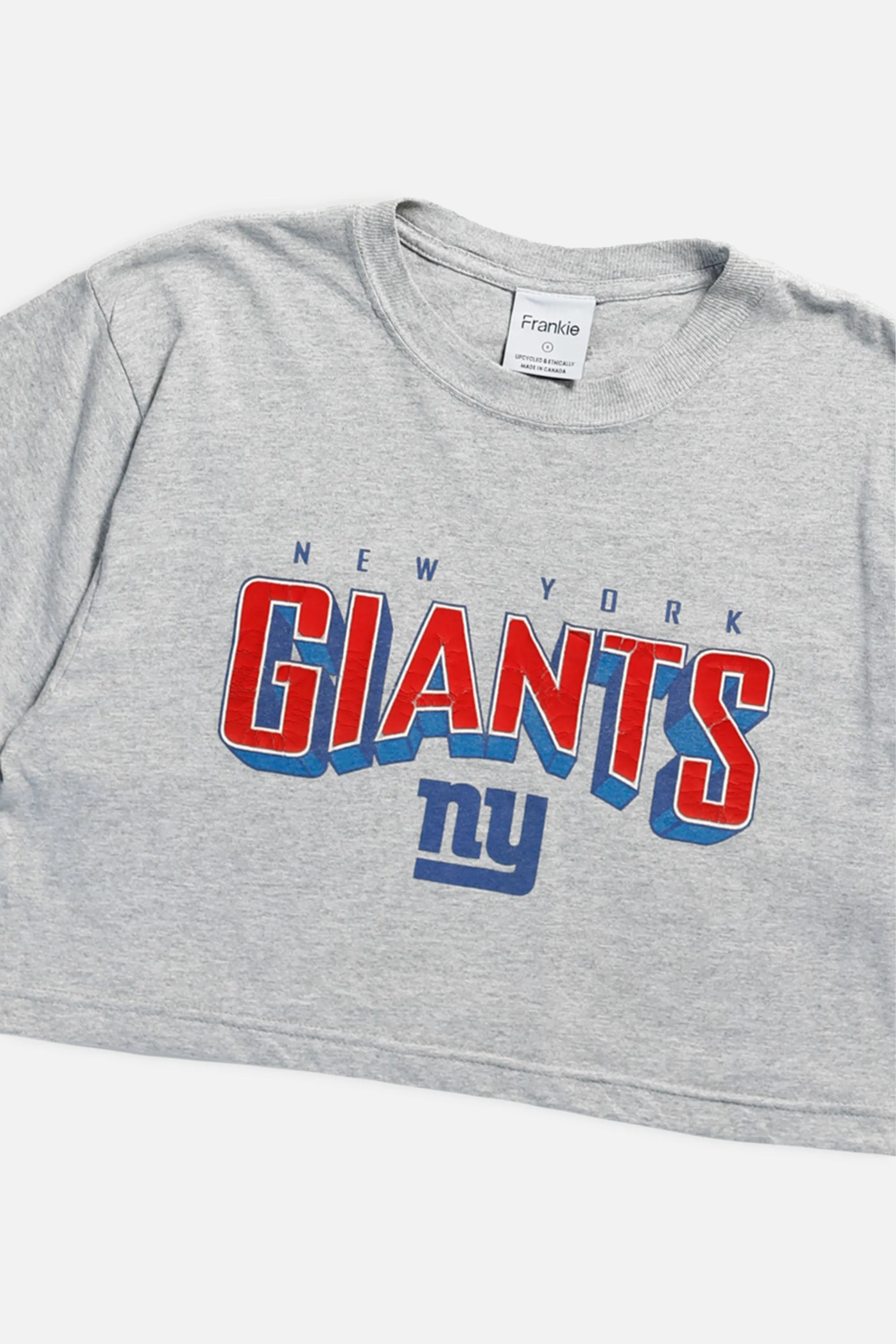 Rework NY Giants NBA Crop Tee - S Frankie